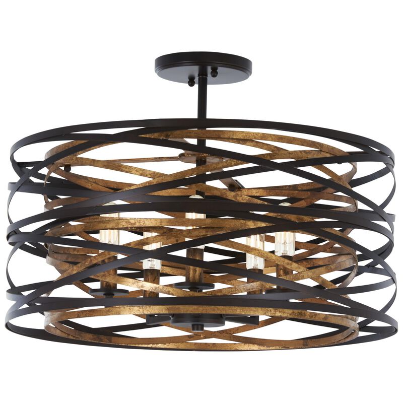 Vortic Flow 20 Inch Semi Flush Mount by Minka Lavery