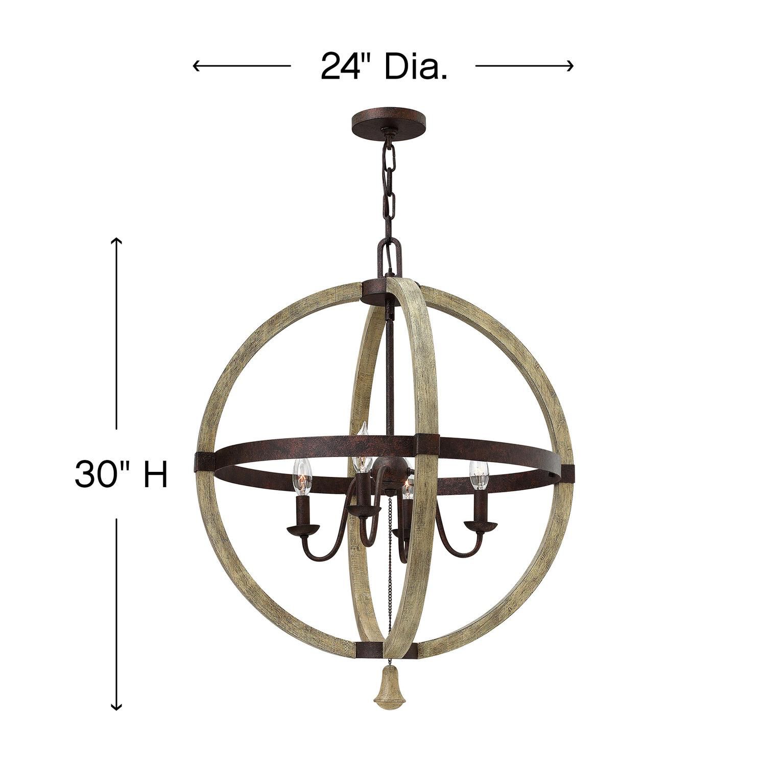 Middlefield 24 Inch 4 Light Chandelier by Fredrick Ramond