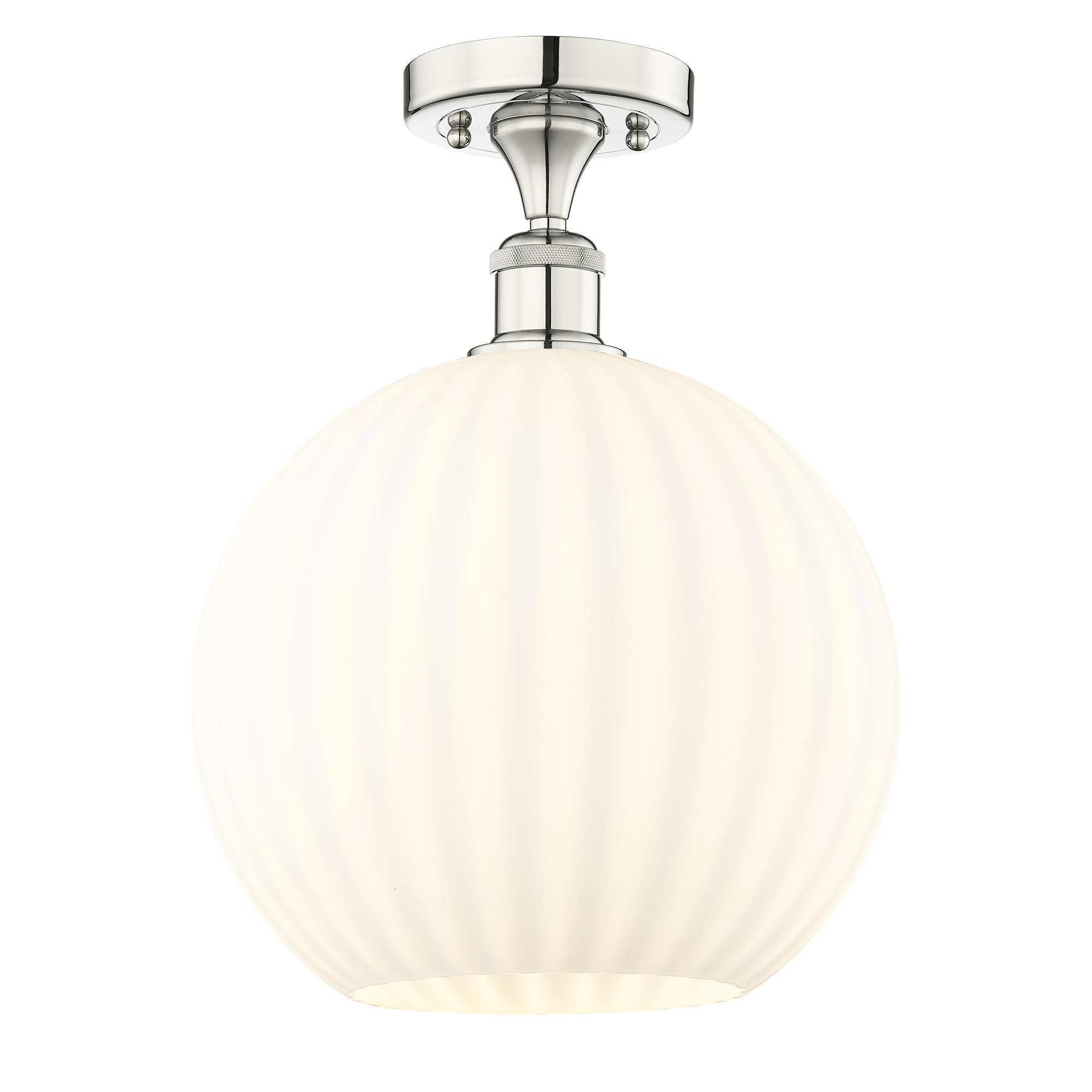Bruno Marashlian White Venetian 12 Inch Semi Flush Mount by Innovations Lighting
