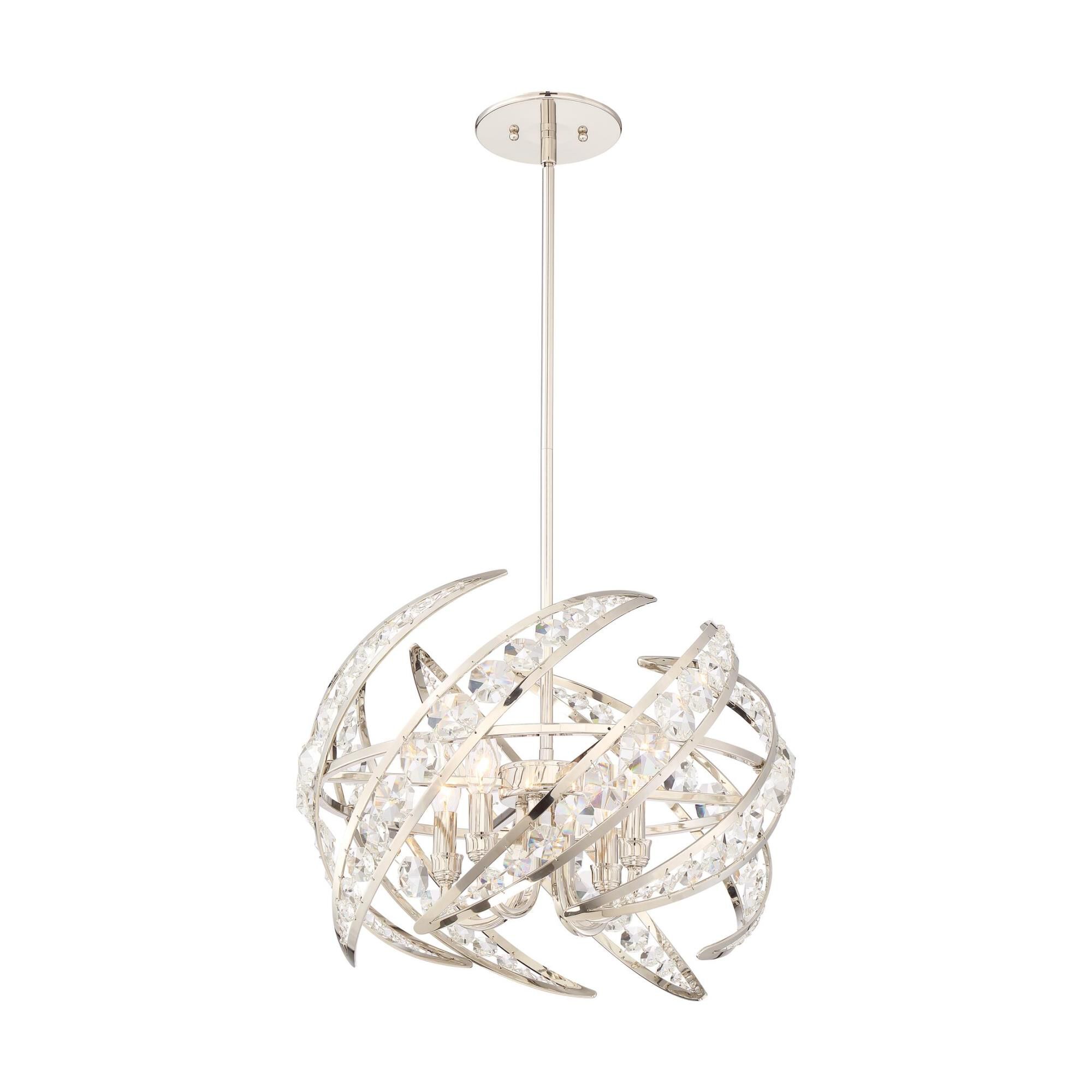 Platinum Collection Crescent 18 Inch Large Pendant by Quoizel