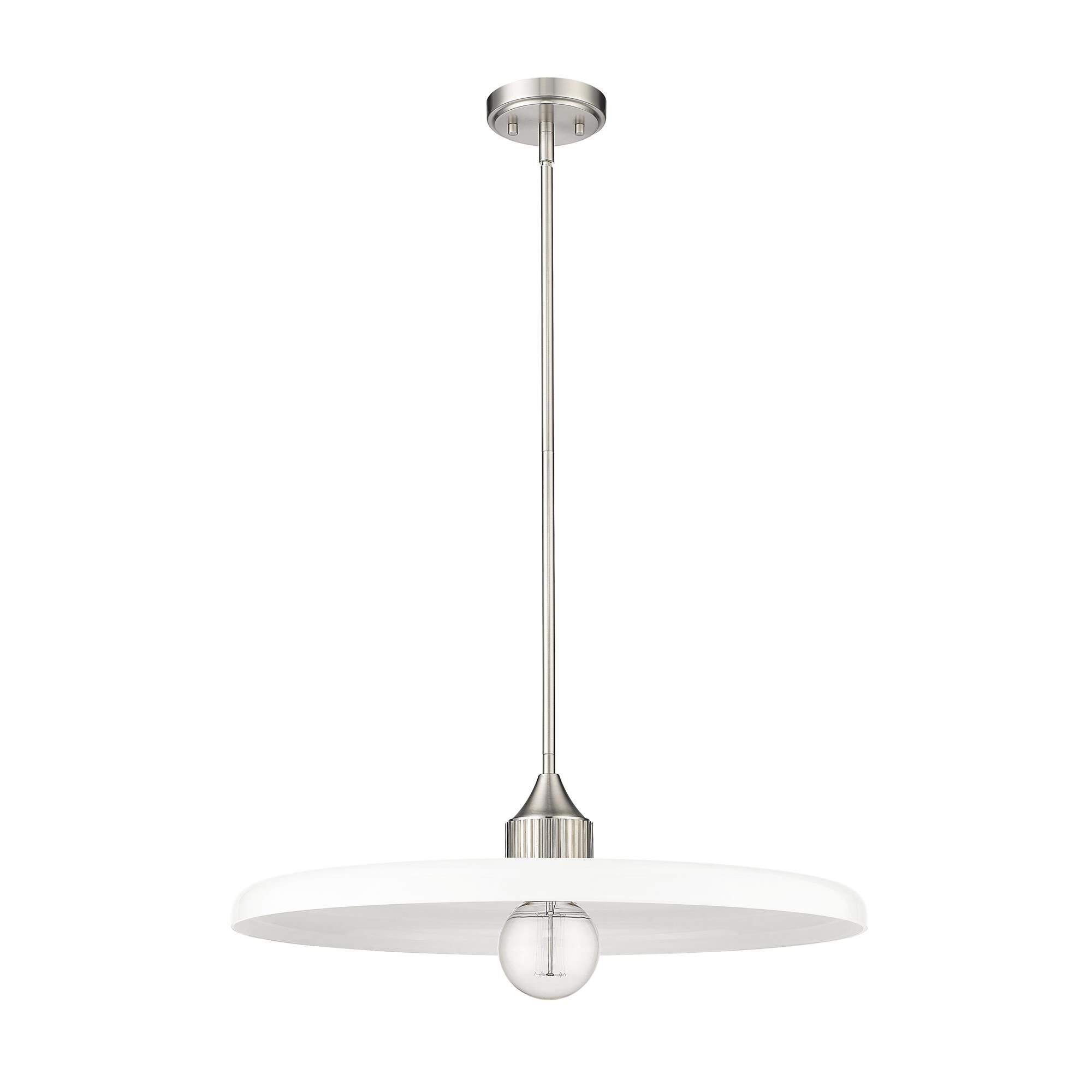 Shown in Brushed Nickel finish and Opal glass