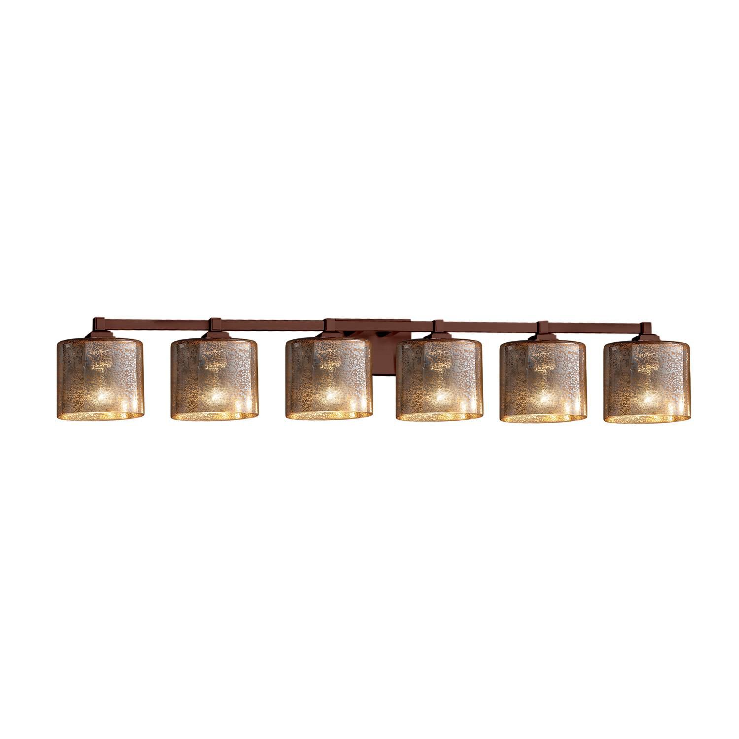 Fusion 51 Inch 6 Light Bath Vanity Light by Justice Design Group