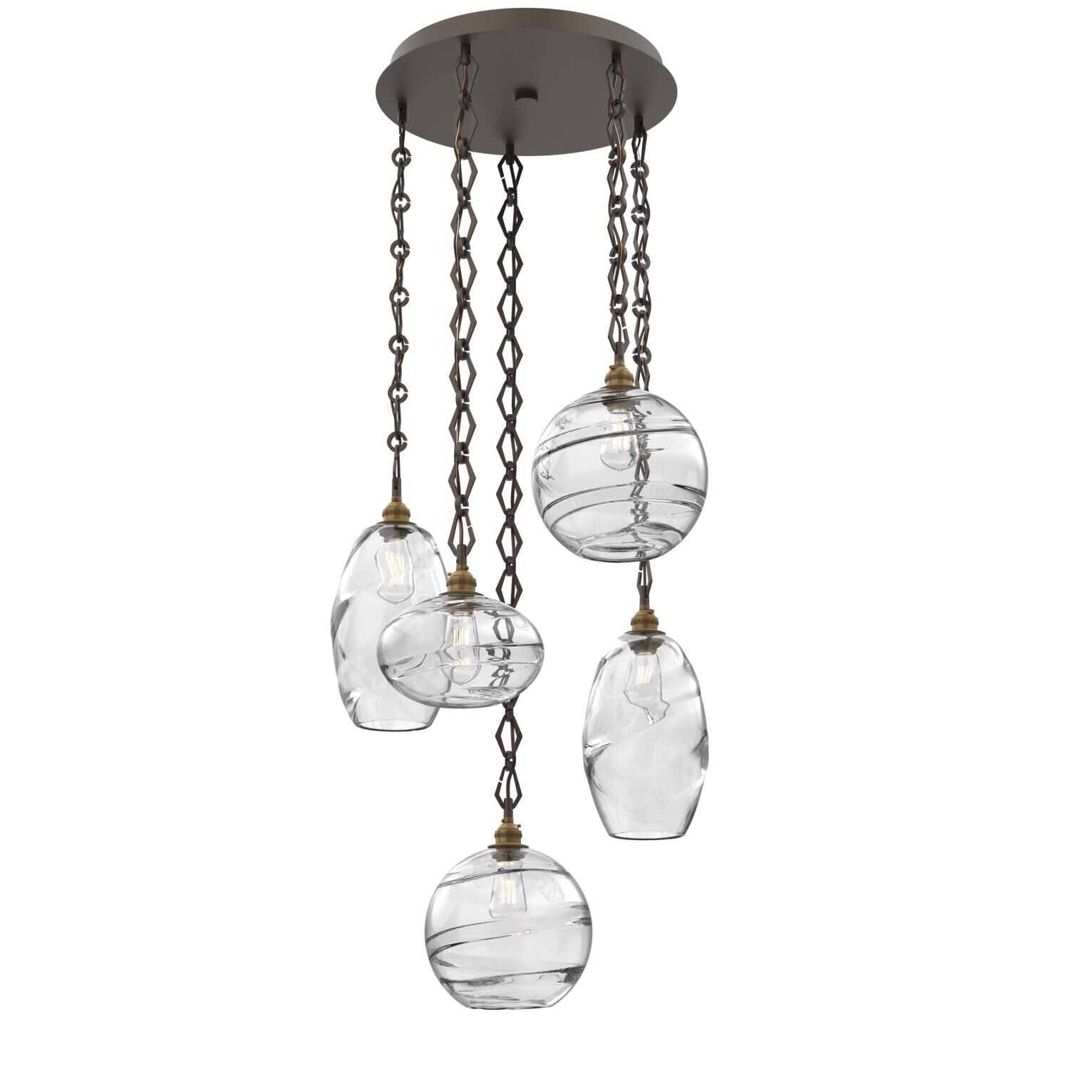 Levi Wilson Misto 23 Inch Multi Light Pendant by Hammerton Studio