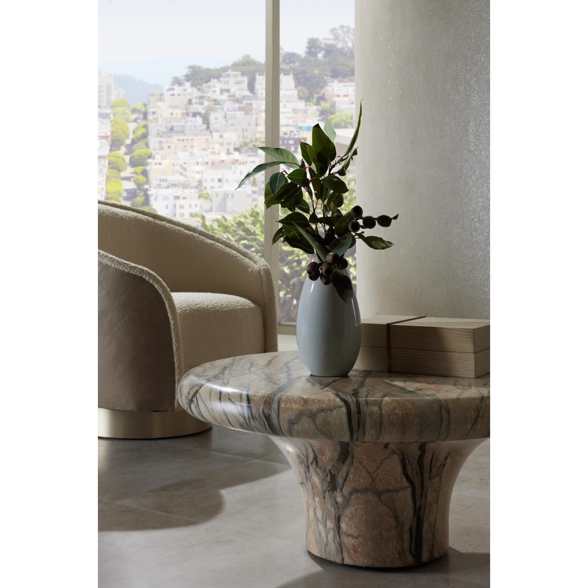 Shown in Mojave Faux Marble finish