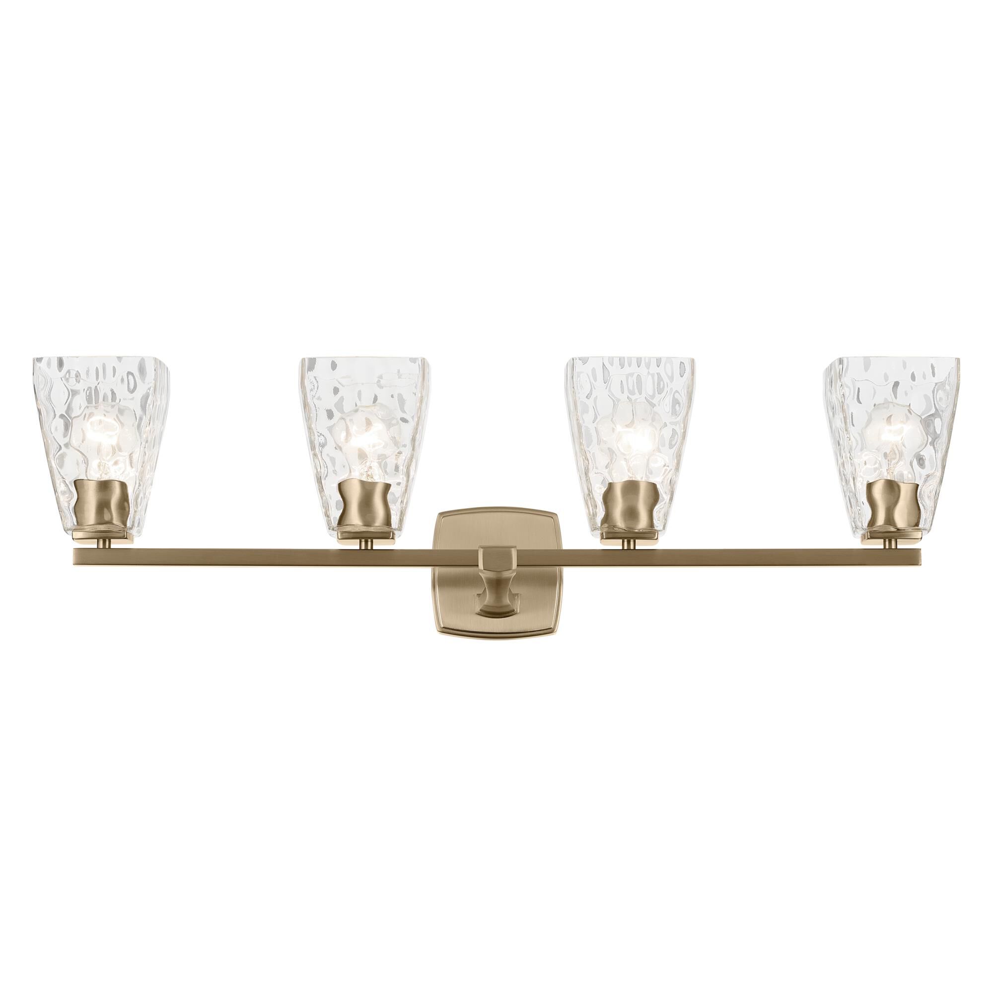 Shown in Champagne Bronze finish and Clear Water glass