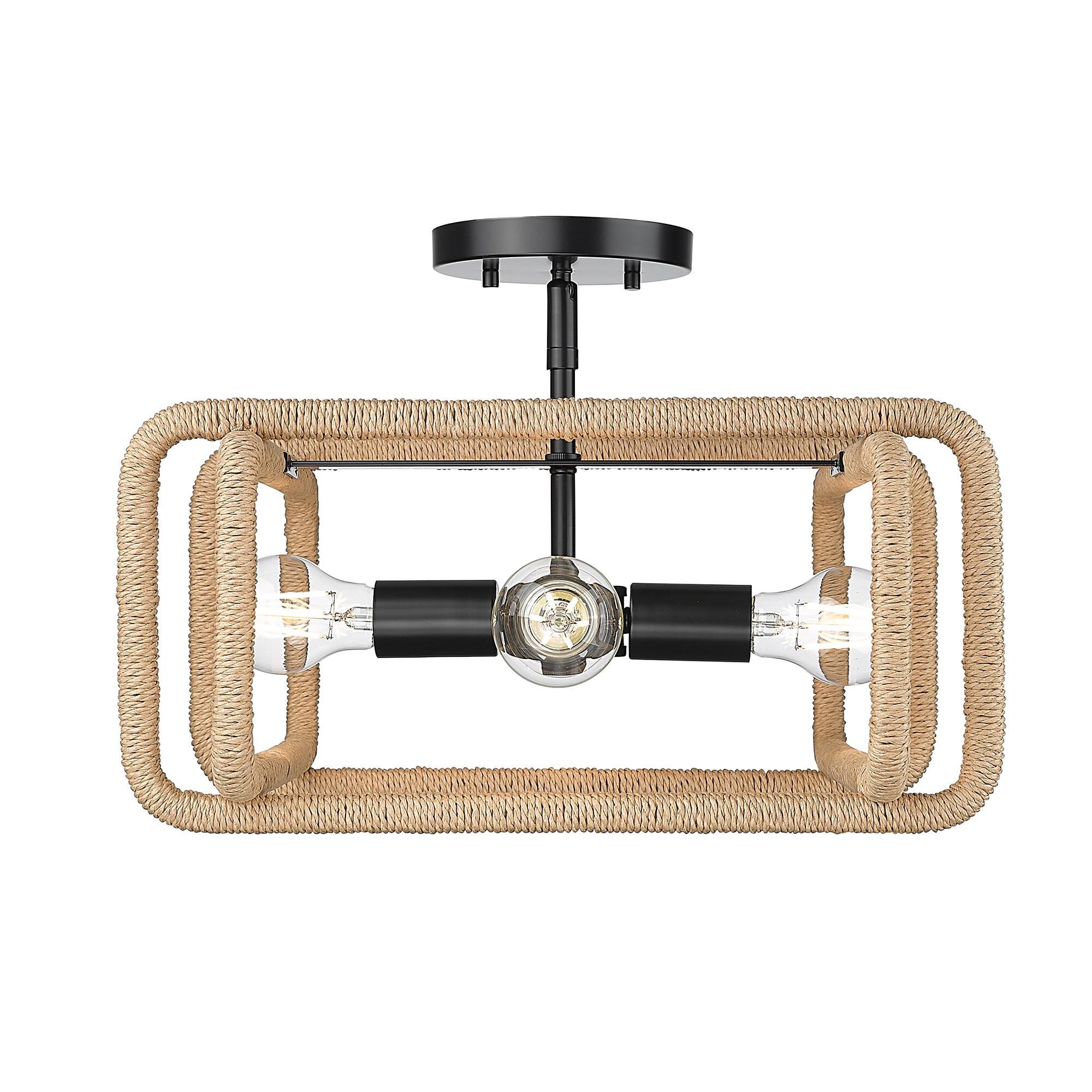 Camden 16 Inch Semi Flush Mount by Golden Lighting