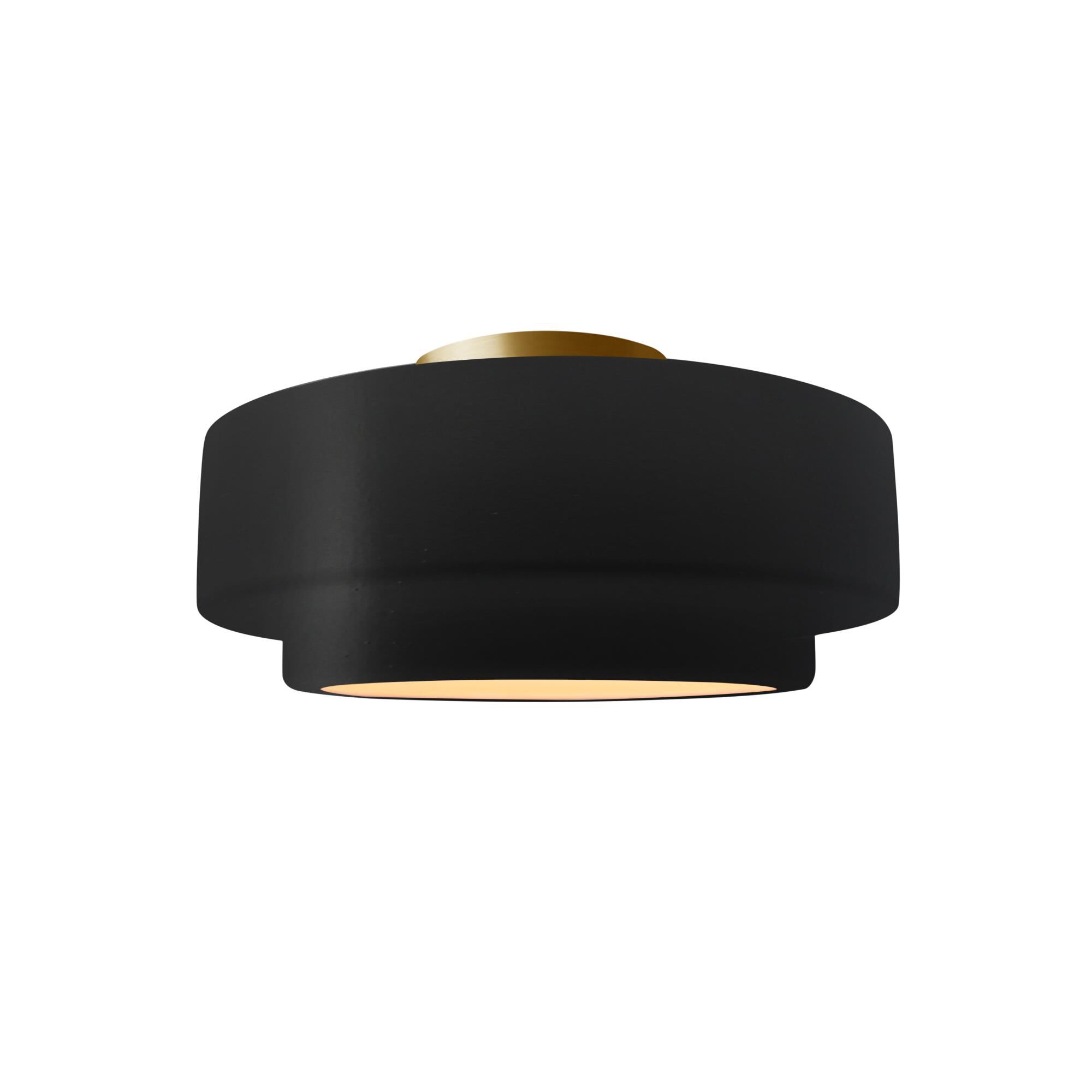 Shown in Brushed Brass finish and Carbon  Matte Black shade