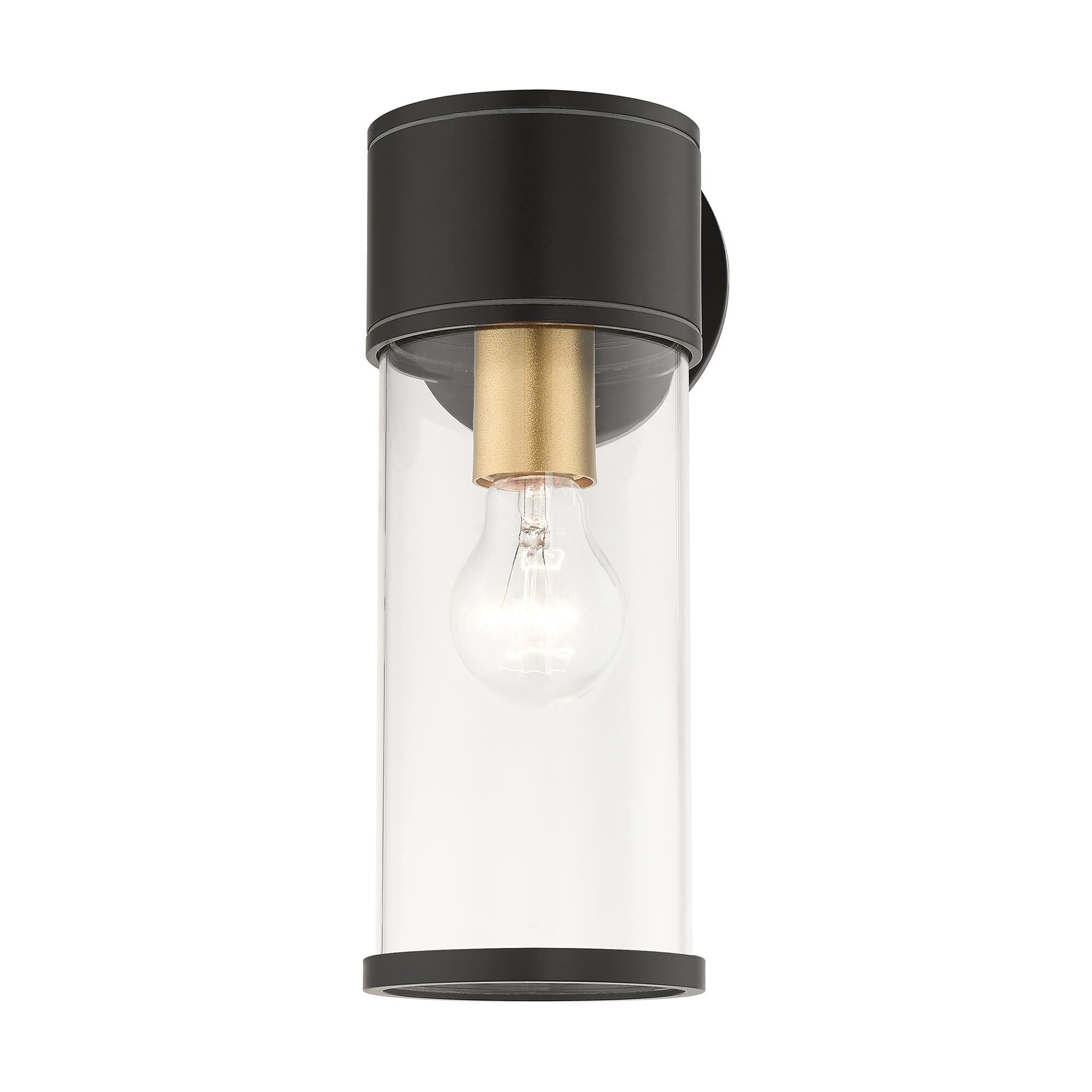 Shown in Bronze With Antique Gold Accents finish and Clear glass