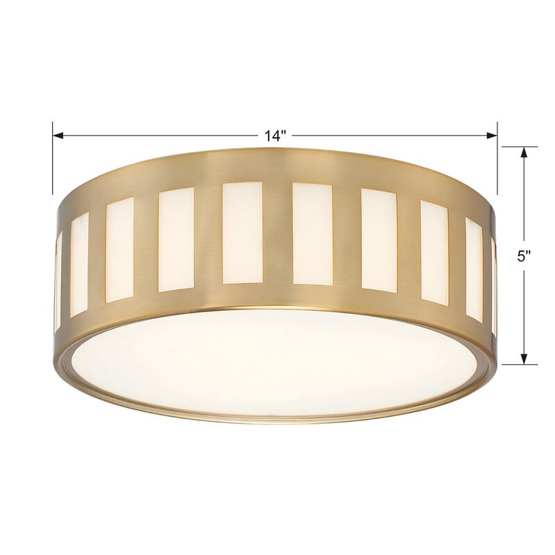 Kendal 14 Inch 3 Light Flush Mount by Crystorama