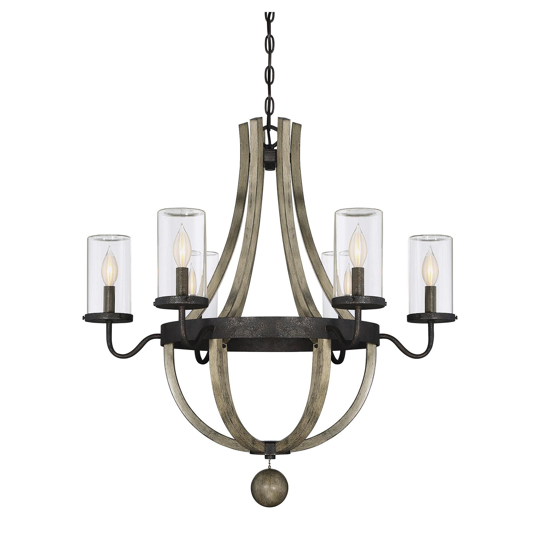 Eden 29 Inch 6 Light Chandelier by Savoy House