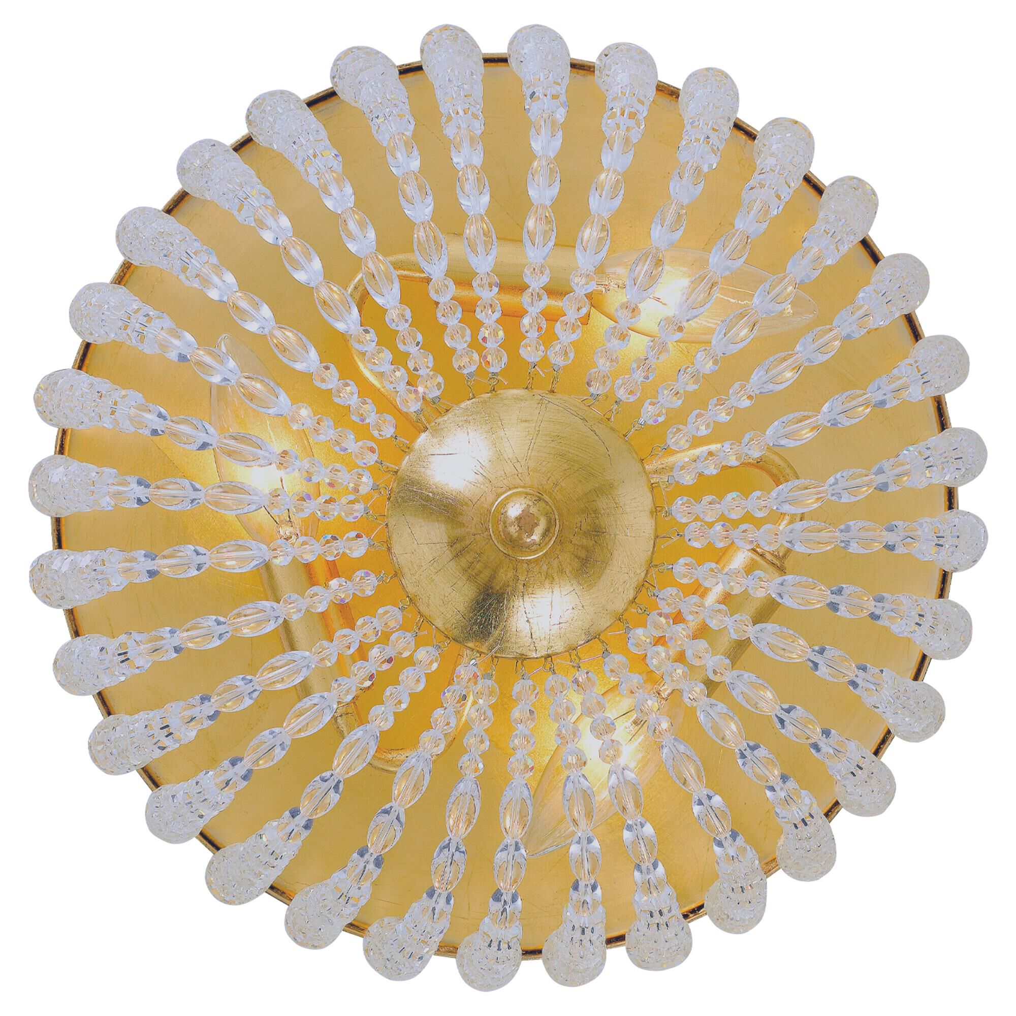 Shown in Antique Gold finish and Hand Cut Crystal Beads crystal