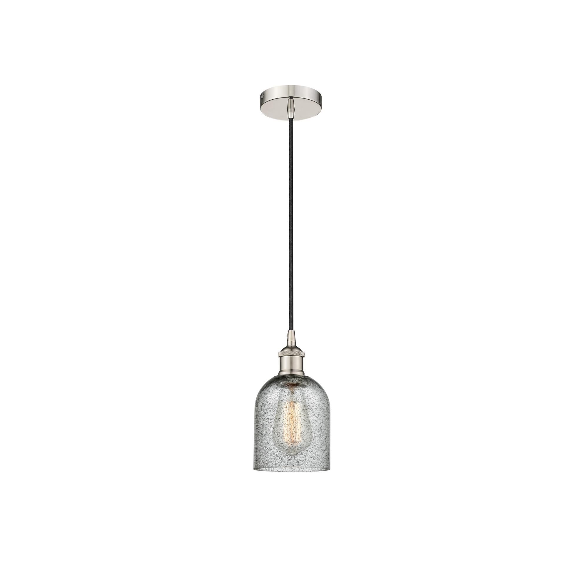 Shown in Polished Nickel finish and Charcoal glass