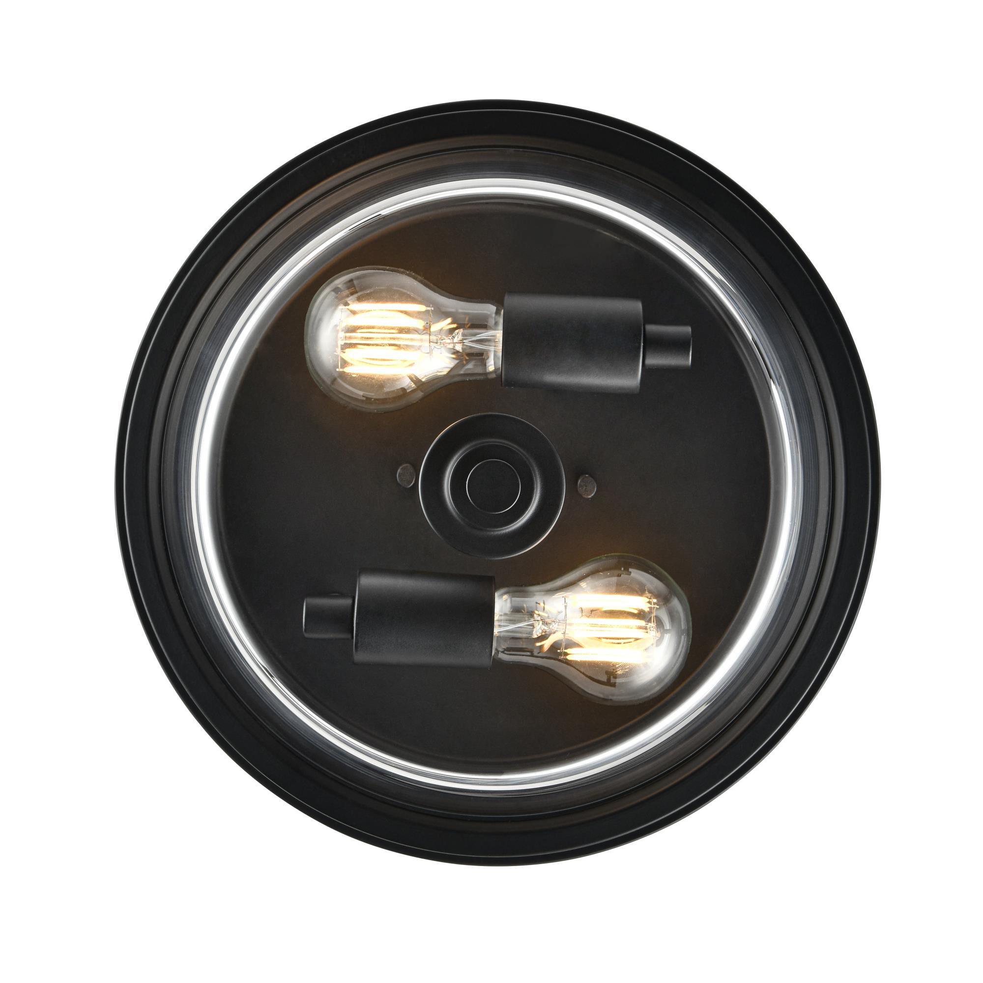 Shown in Matte Black finish and Clear glass