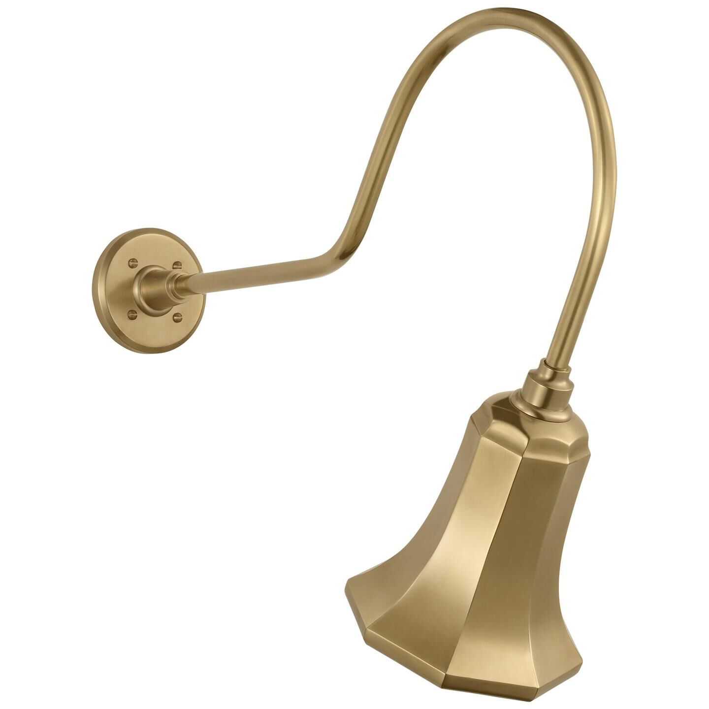 Shown in Hand-Rubbed Antique Brass finish and Gold shade