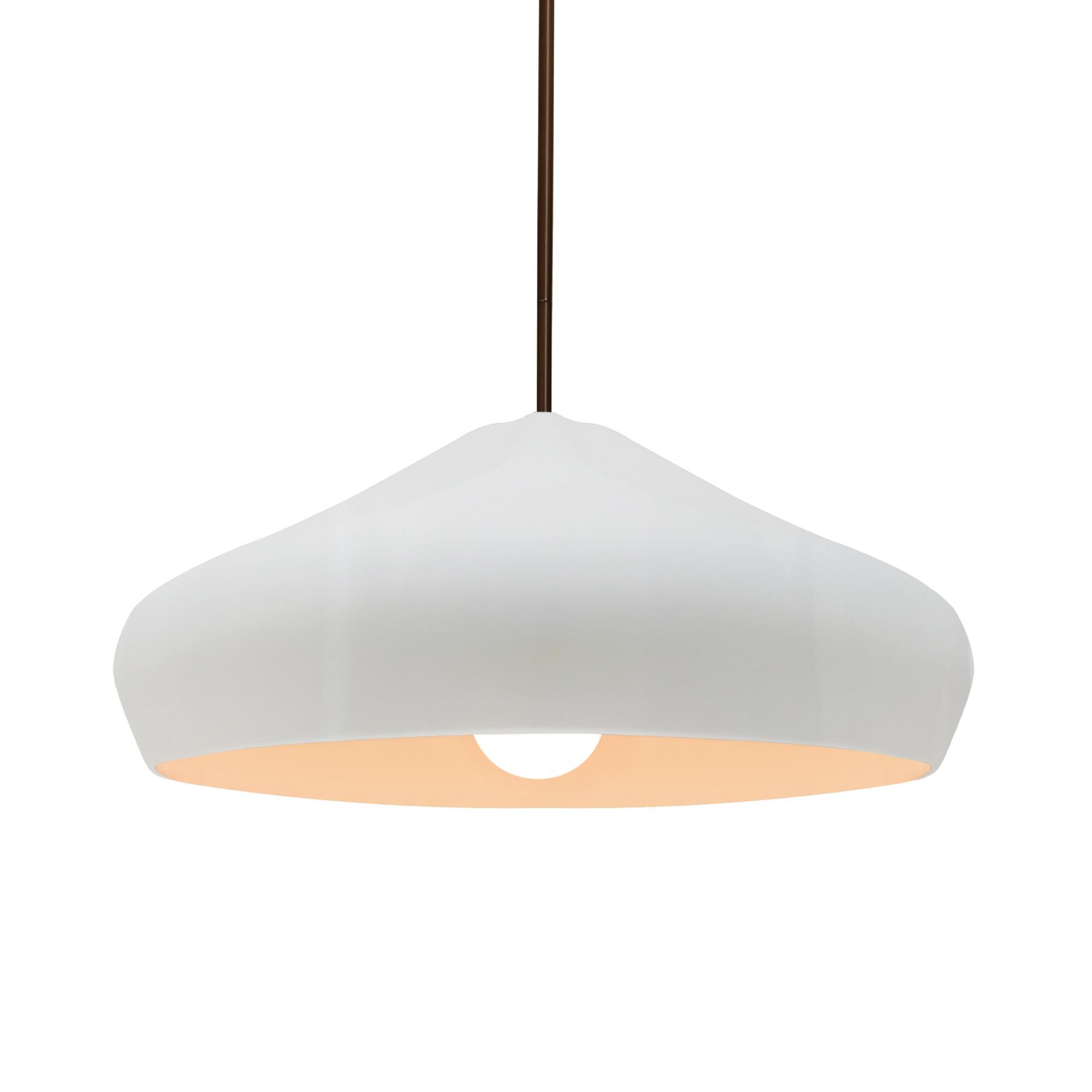 Shown in Dark Bronze finish and Gloss White shade