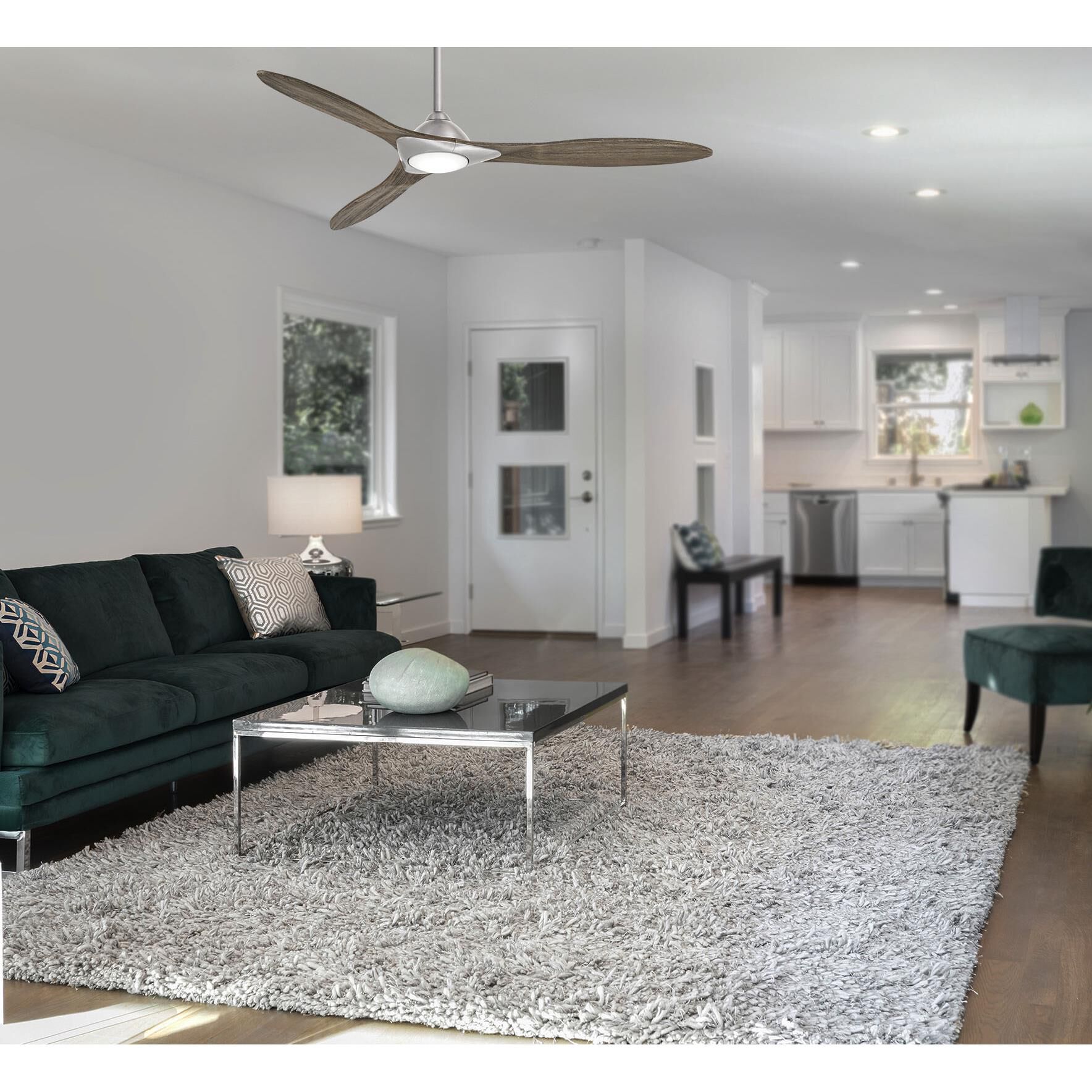 Sleek 60 Inch Ceiling Fan with Light Kit by Minka Aire