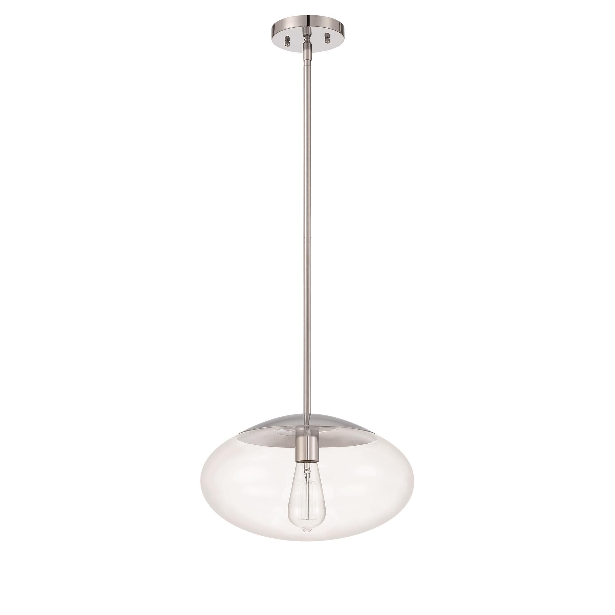 Shown in Chrome finish and Clear glass