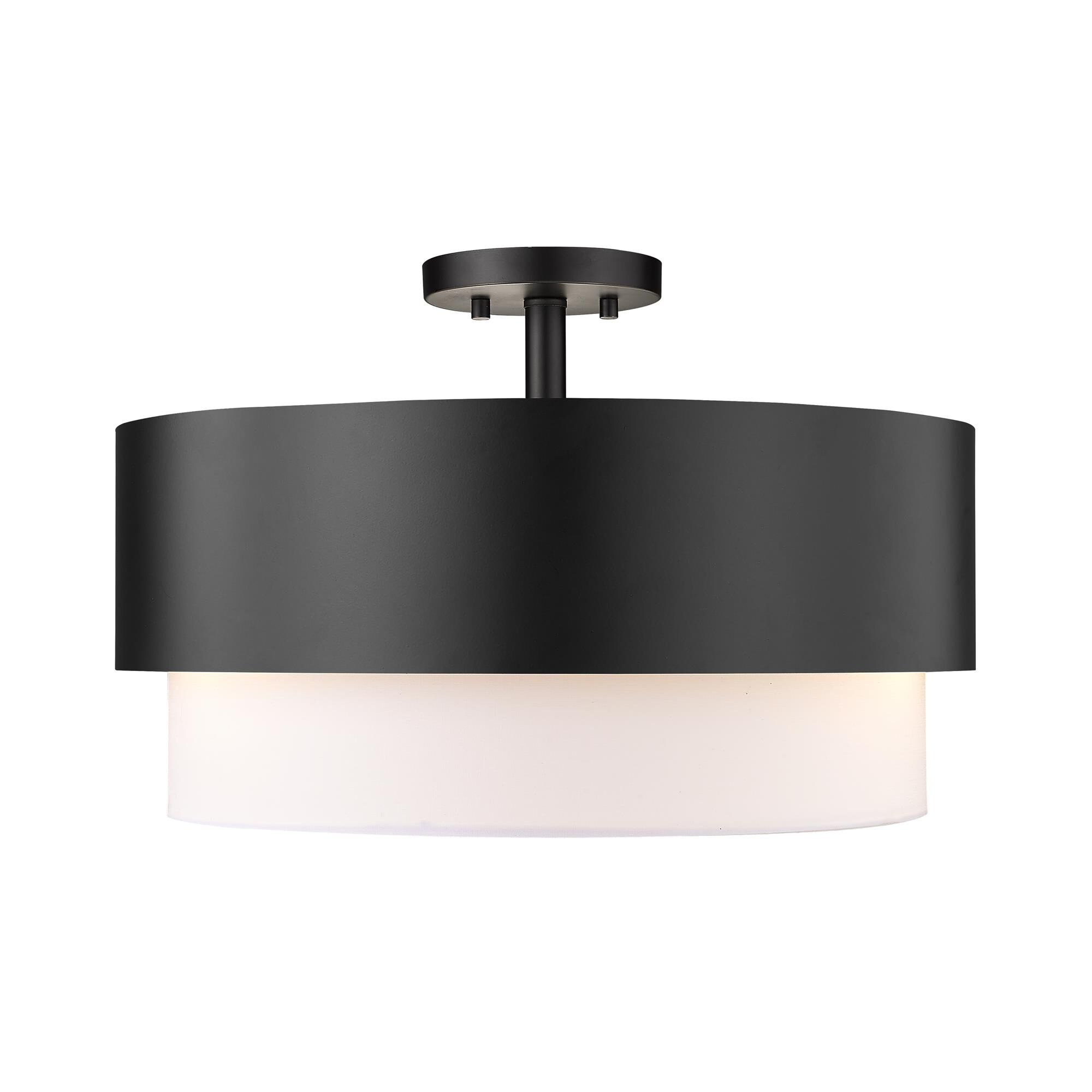 Shown in Matte Black finish and White glass