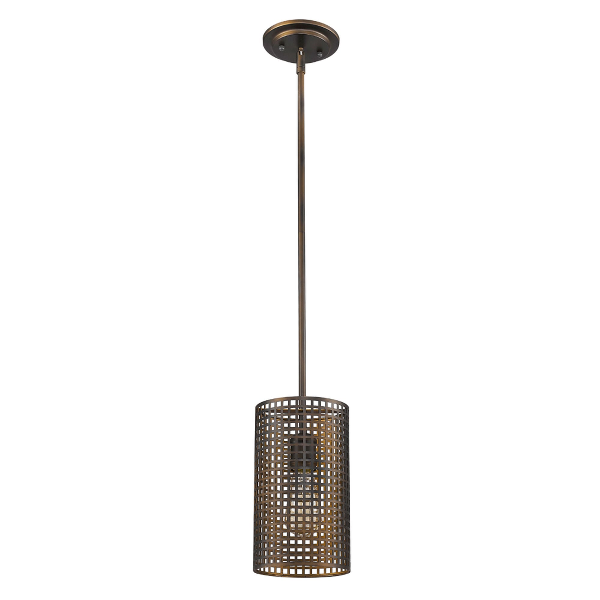 Shown in Oil Rubbed Bronze finish and Oil Rubbed Bronze glass and Oil-Rubbed Bronze Metal  Cylindrical shade