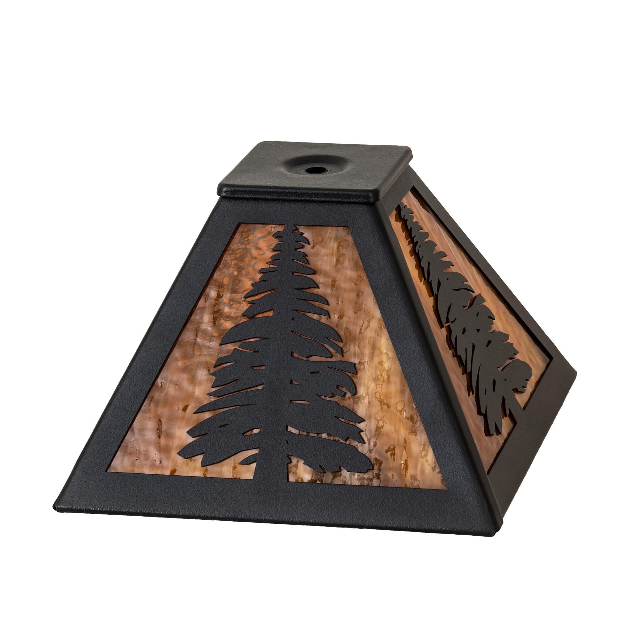 Shown with Amber /Acrylic;Black Metal Finish glass