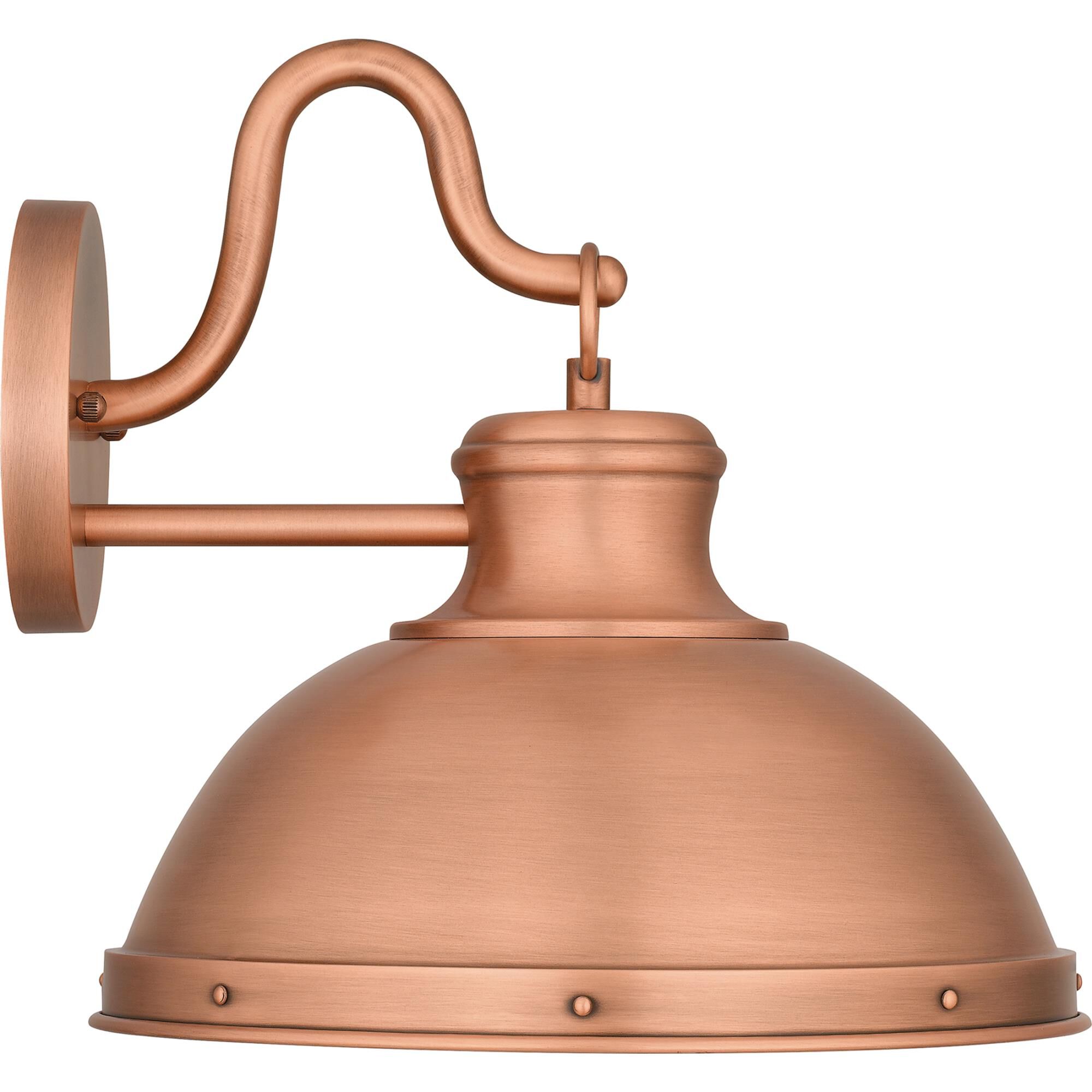 Shown in Aged Copper finish and Metal shade