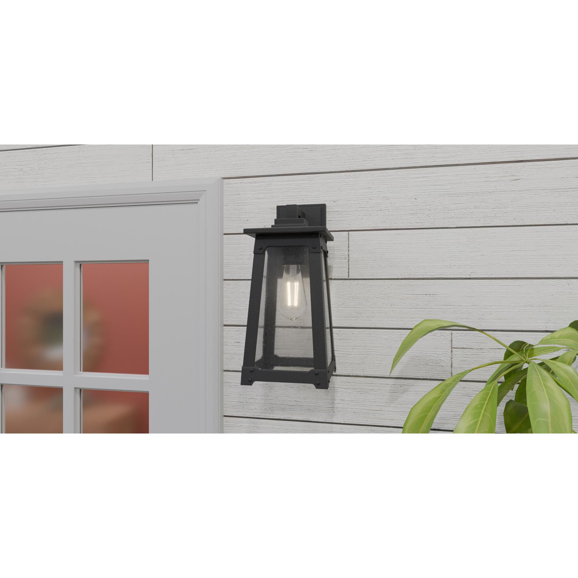 Shown in Matte Black finish and Clear Lighter Seedy glass