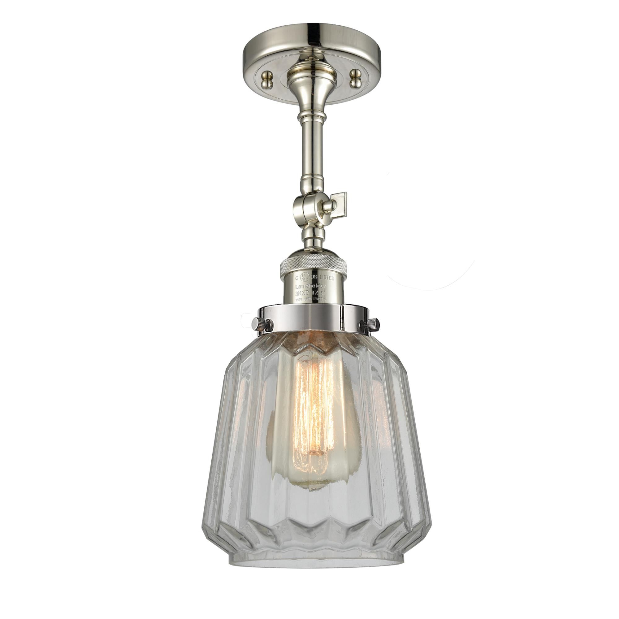 Bruno Marashlian Chatham 6 Inch 1 Light Semi Flush Mount by Innovations Lighting