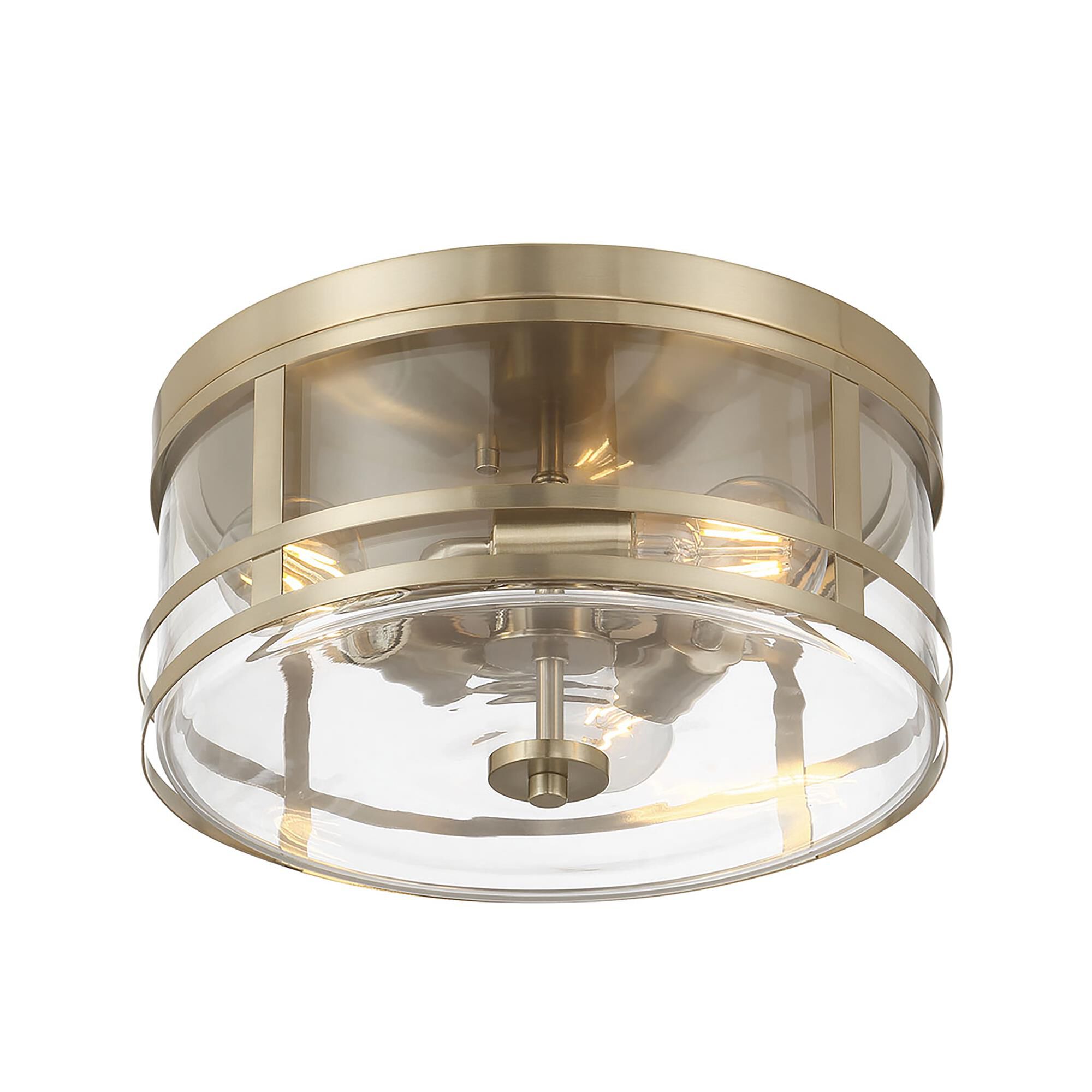 Shown in Modern Gold finish and Clear glass