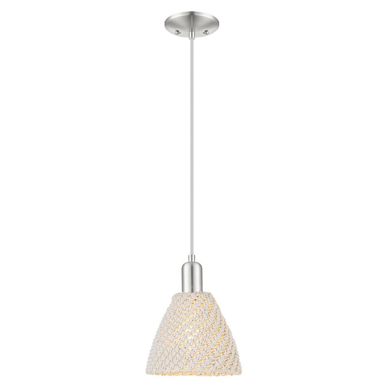 Bruno Marashlian Natural Ballston Dome 8 Inch Mini Pendant by Innovations Lighting