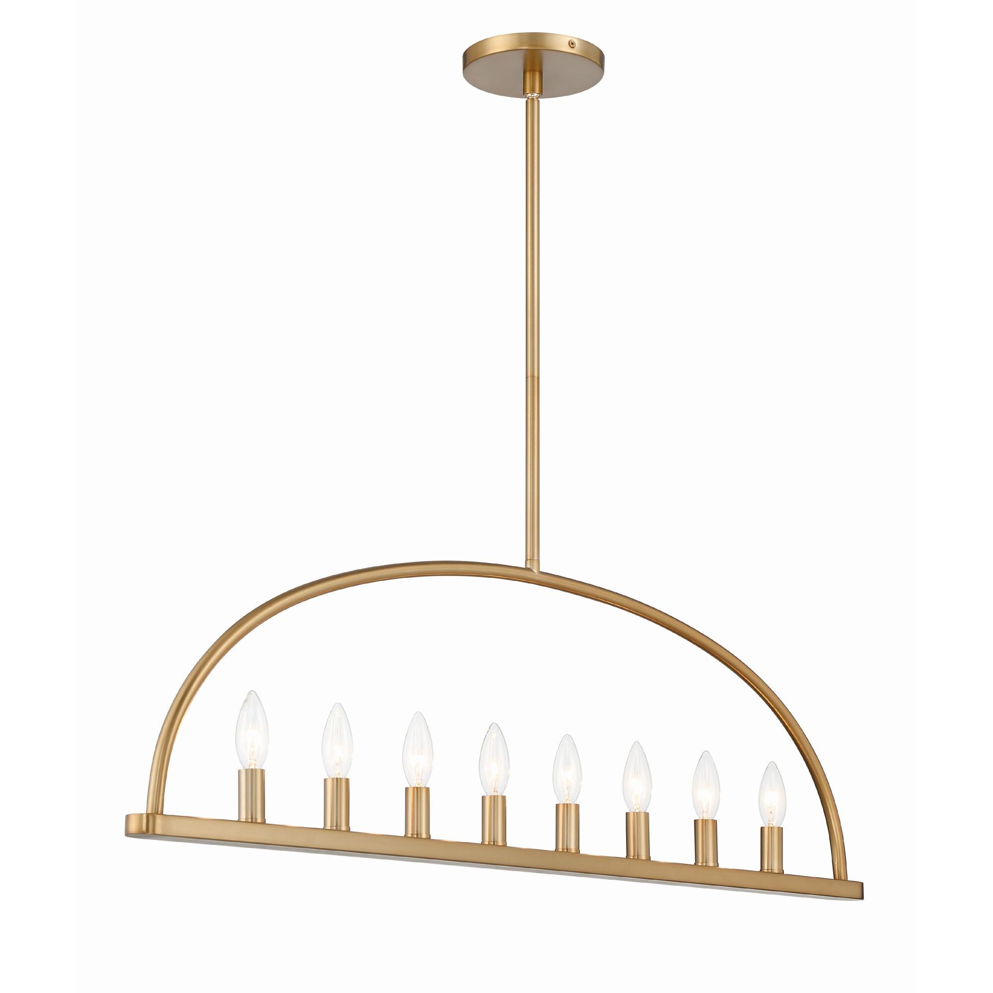 Abbott 42 Inch 8 Light Linear Suspension Light by Crystorama