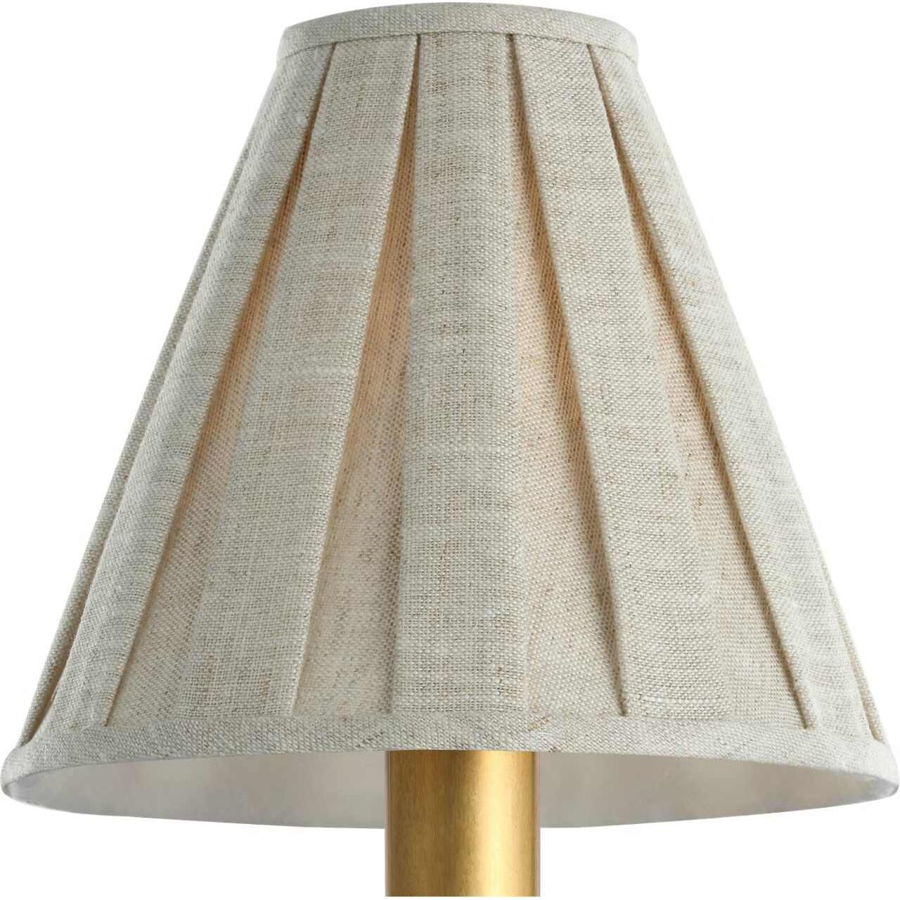 Shown in Natural Linen Box Pleat Flare finish