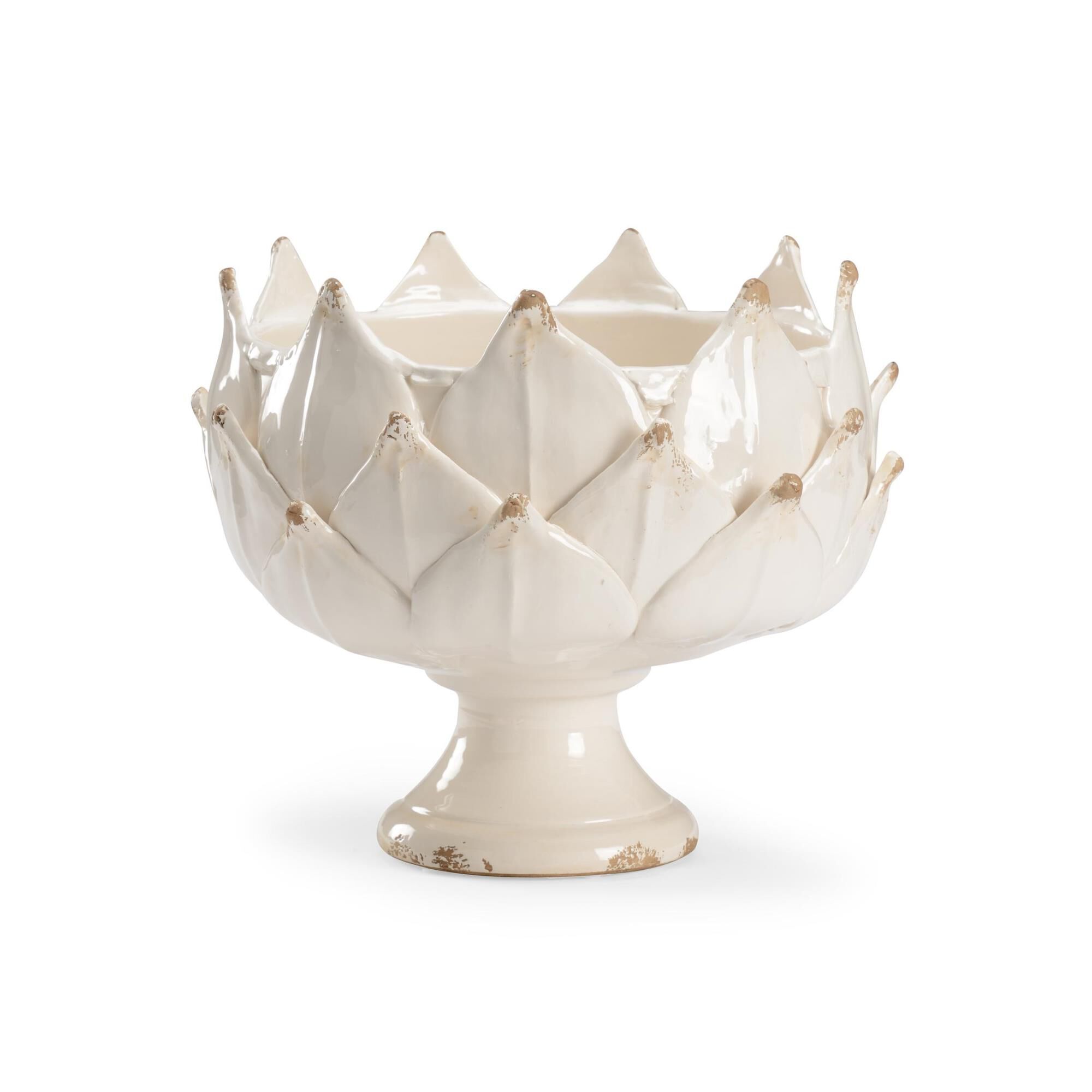 White Leaf Vase-Urn by Chelsea House