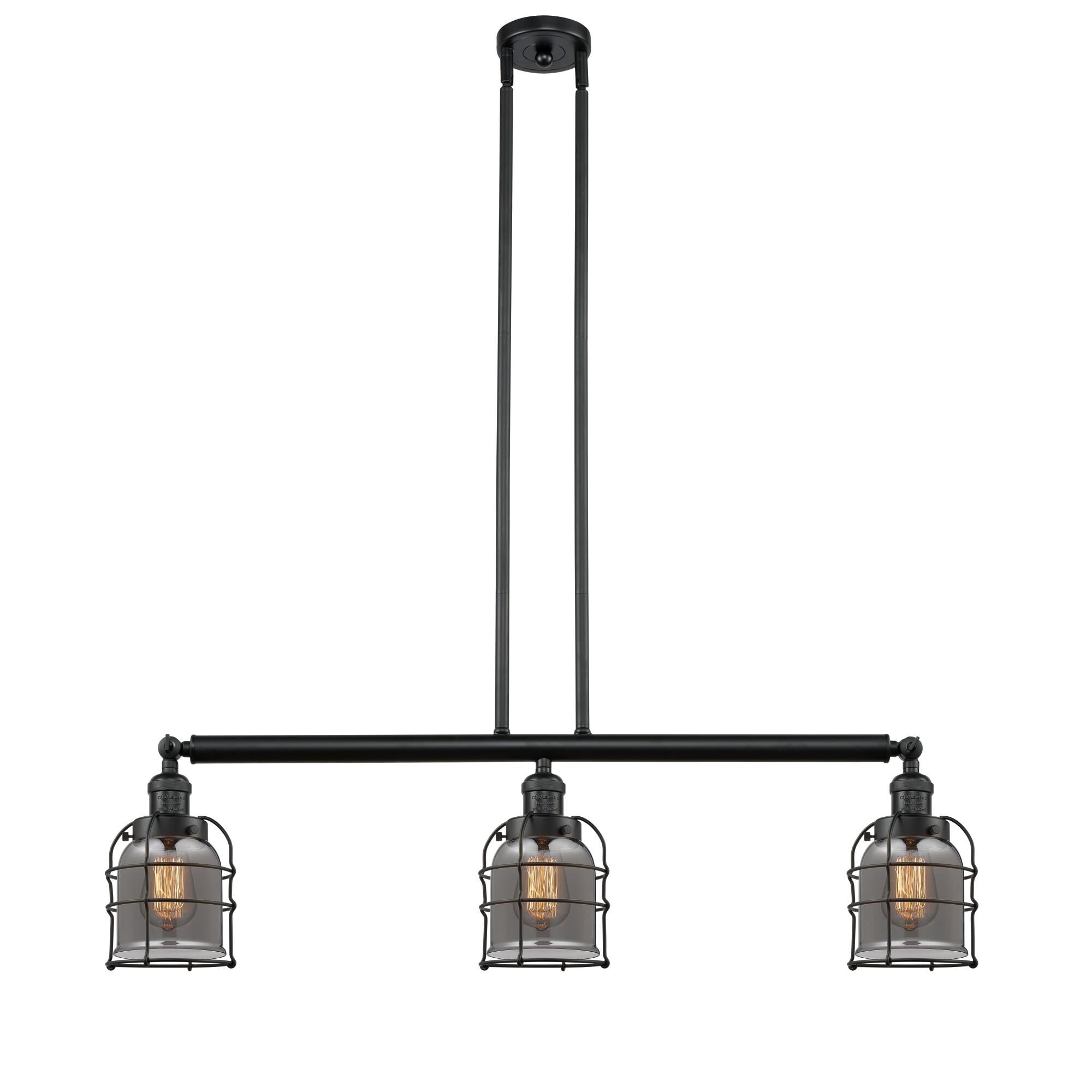 Bruno Marashlian Small Bell Cage 38 Inch 3 Light Linear Suspension Light by Innovations Lighting