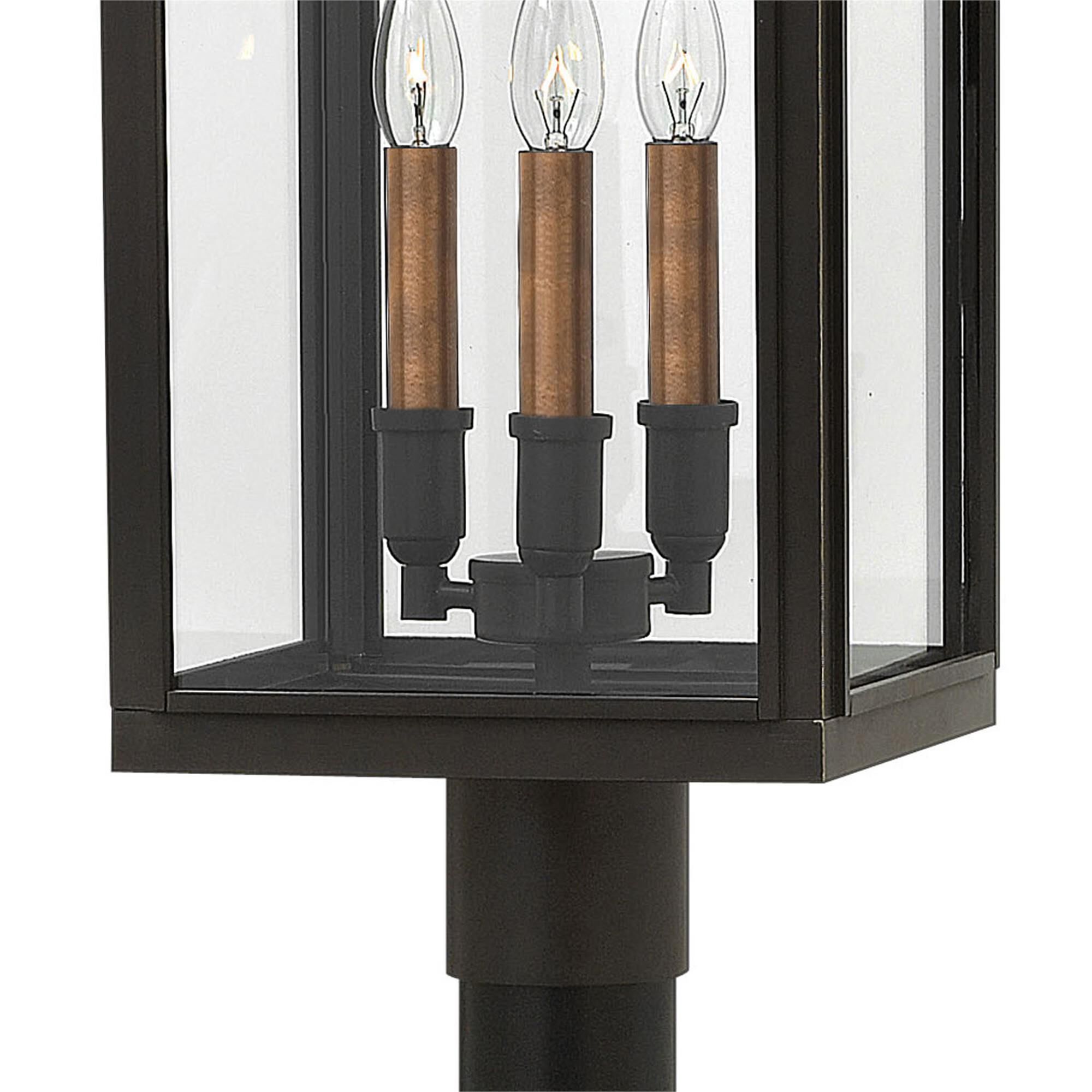 Shown in Oil Rubbed Bronze finish and Clear glass