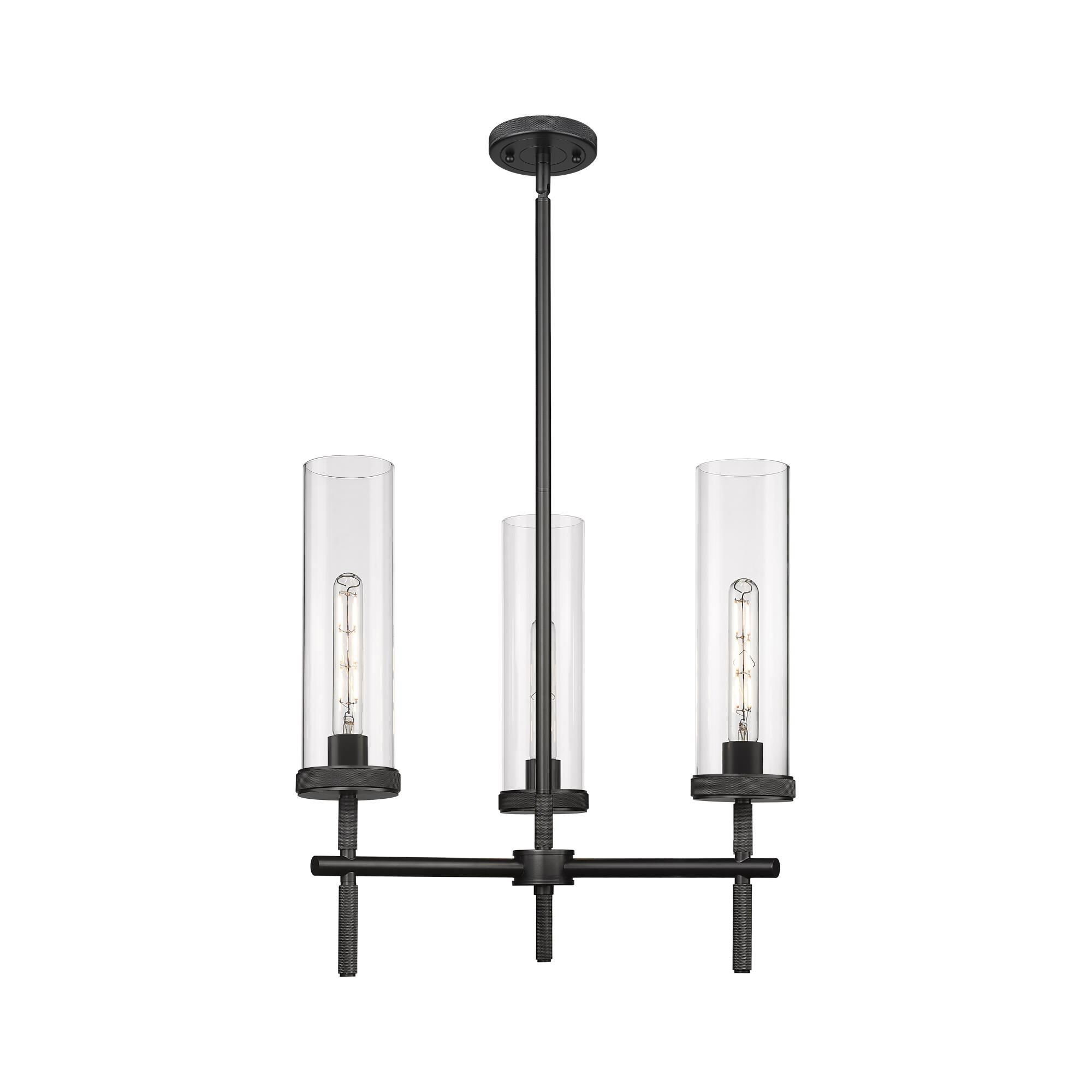 Shown in Matte Black finish and Clear glass and Clear Glass shade