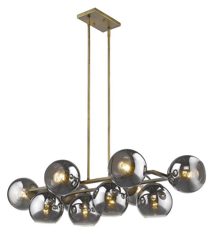 Lunette 43 Inch 10 Light Linear Suspension Light by Trend Lighting