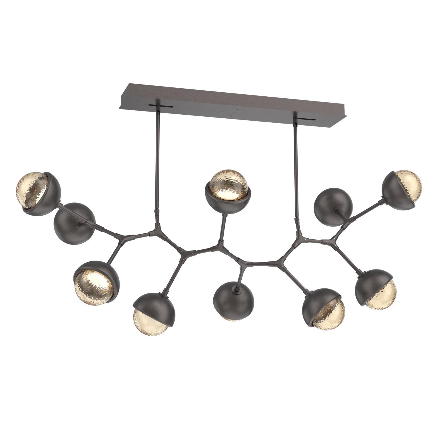 Shown in Graphite finish and Amber glass and Metal Shade Matching Finish accent