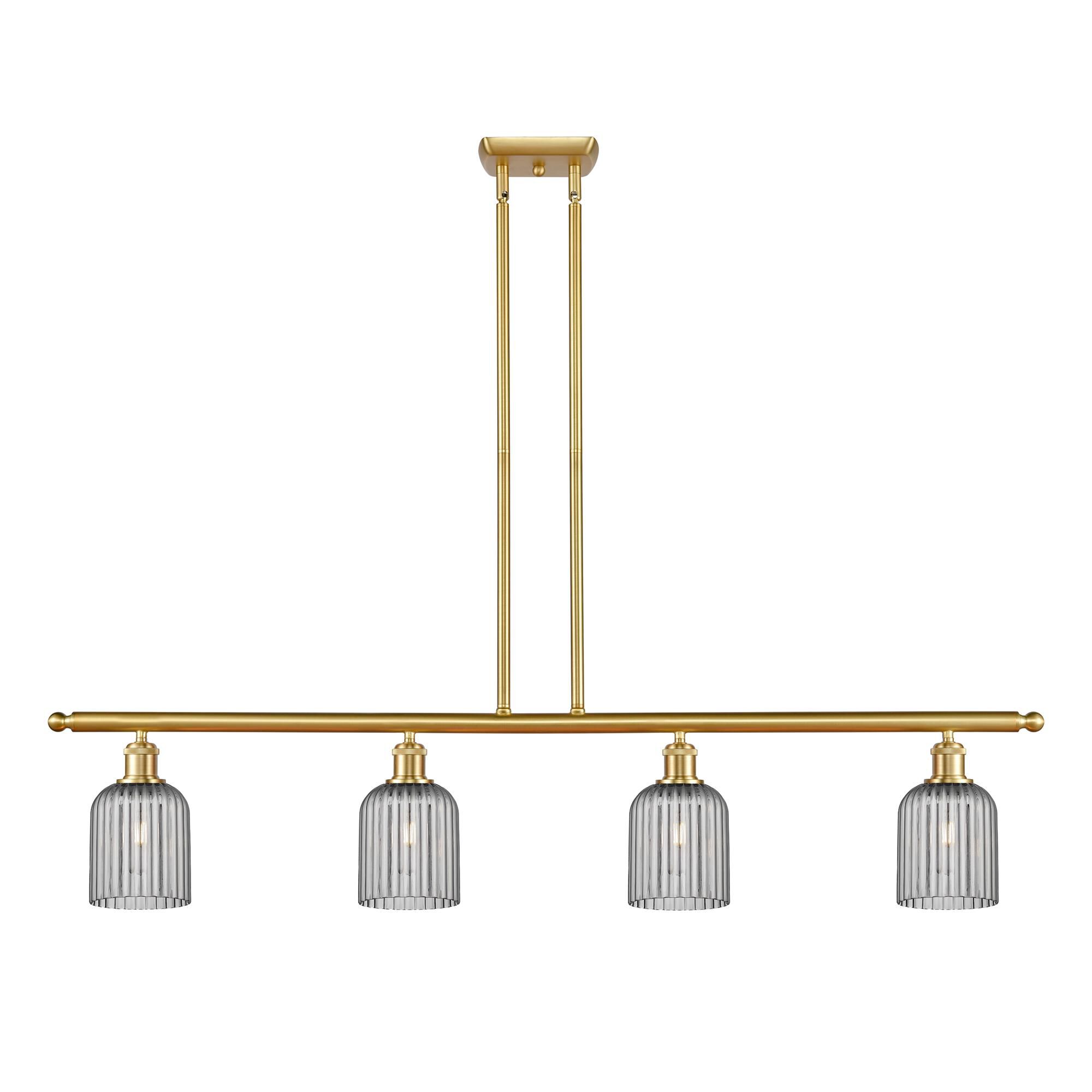 Shown in Satin Gold finish and Light Smoke shade