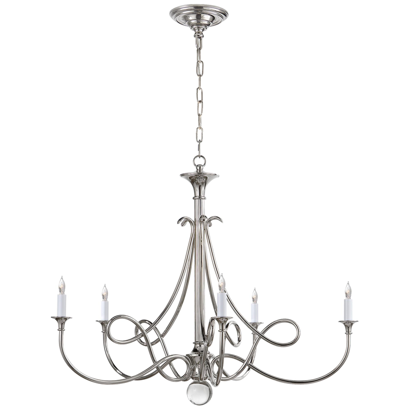 Eric Cohler Double Twist 36 Inch 5 Light Chandelier by Visual Comfort Signature Collection