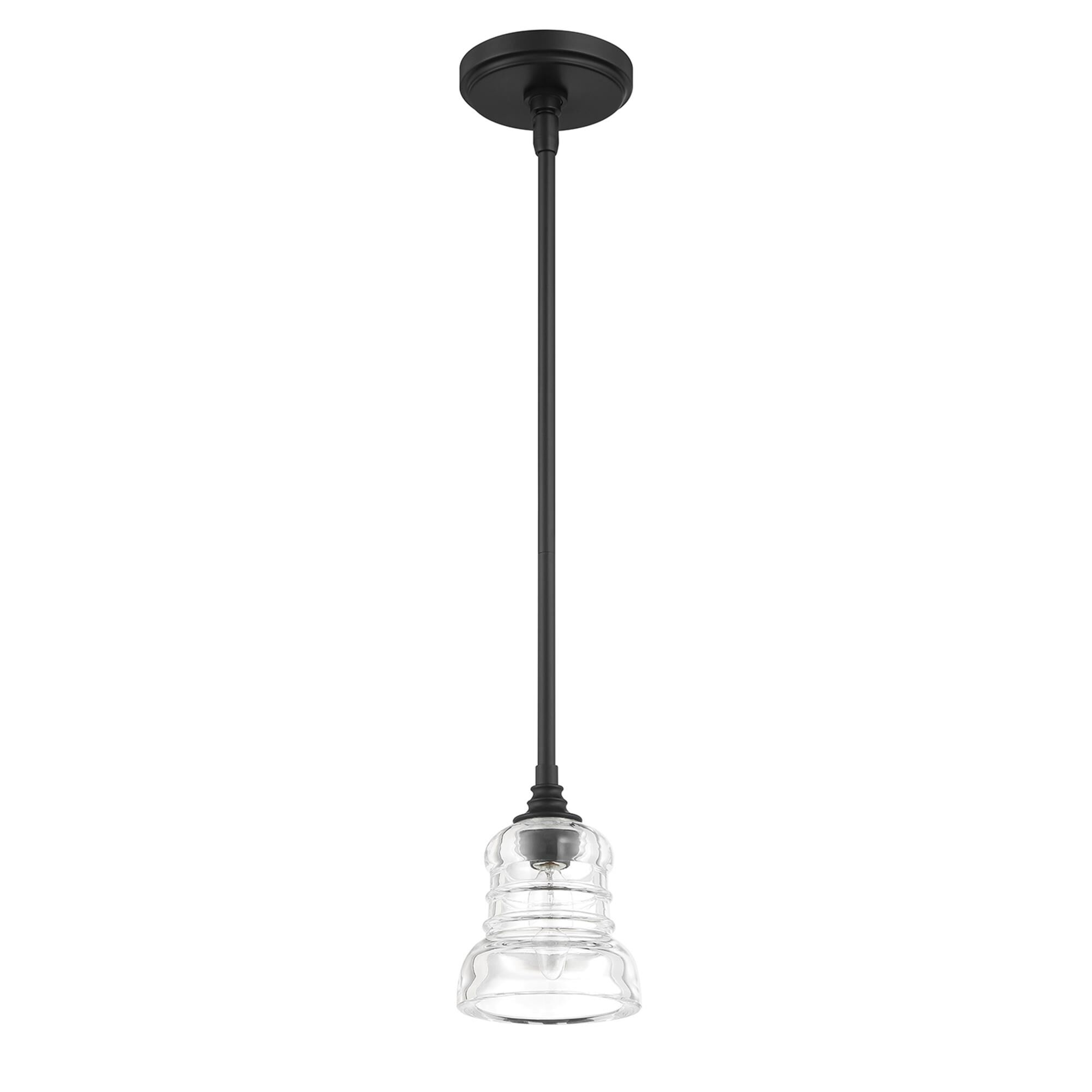 Shown in Matte Black finish and Clear glass
