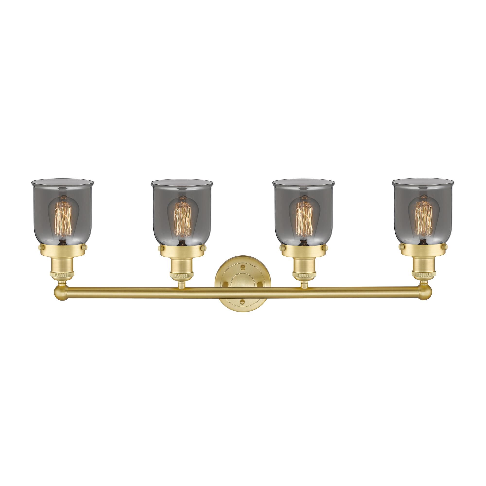 Shown in Satin Gold finish and Plated Smoke glass