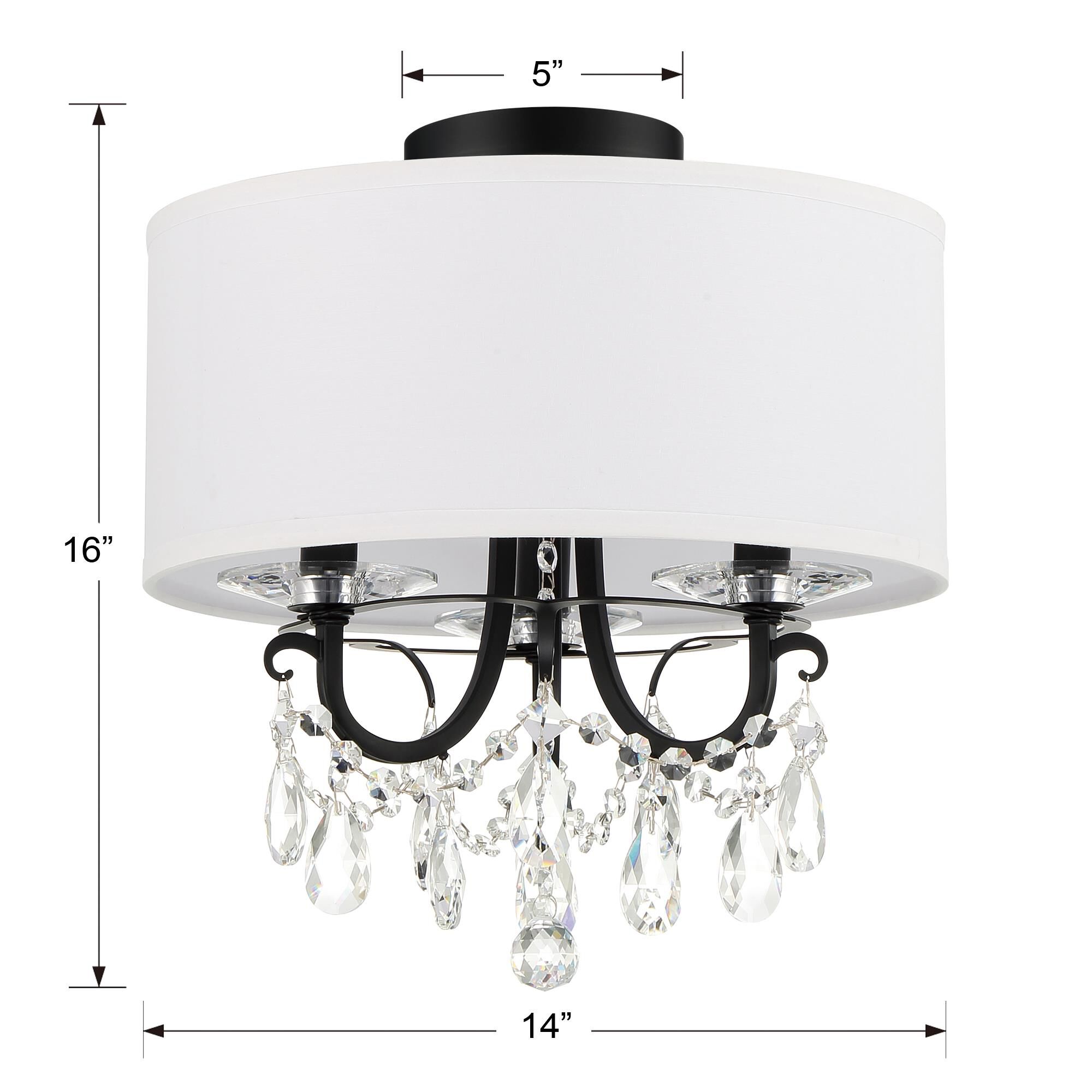 Othello 14 Inch 3 Light Mini Chandelier by Crystorama