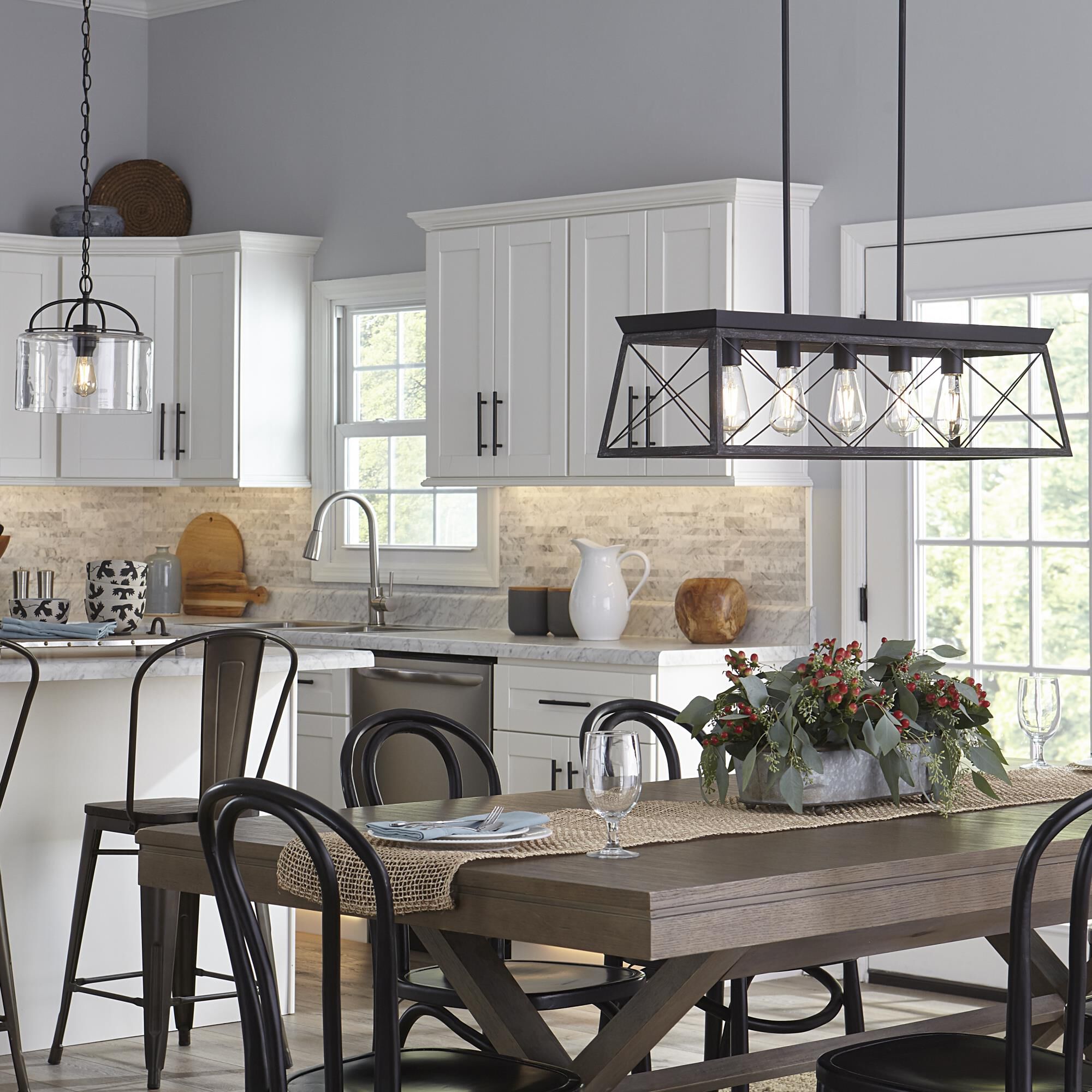 Briarwood 38 Inch 5 Light Linear Suspension Light by Progress Lighting