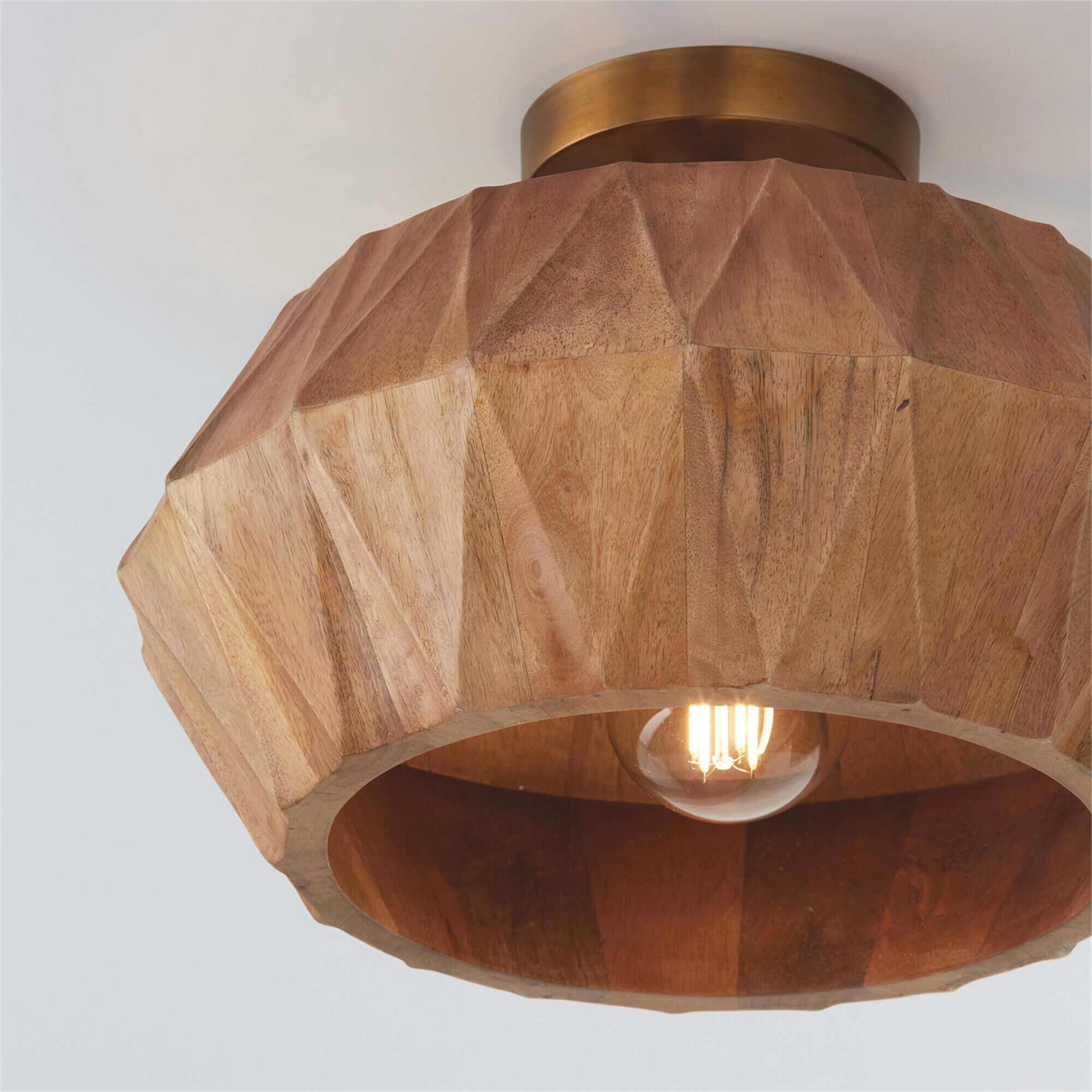 Shown in Light Wood and Patinaed Brass finish