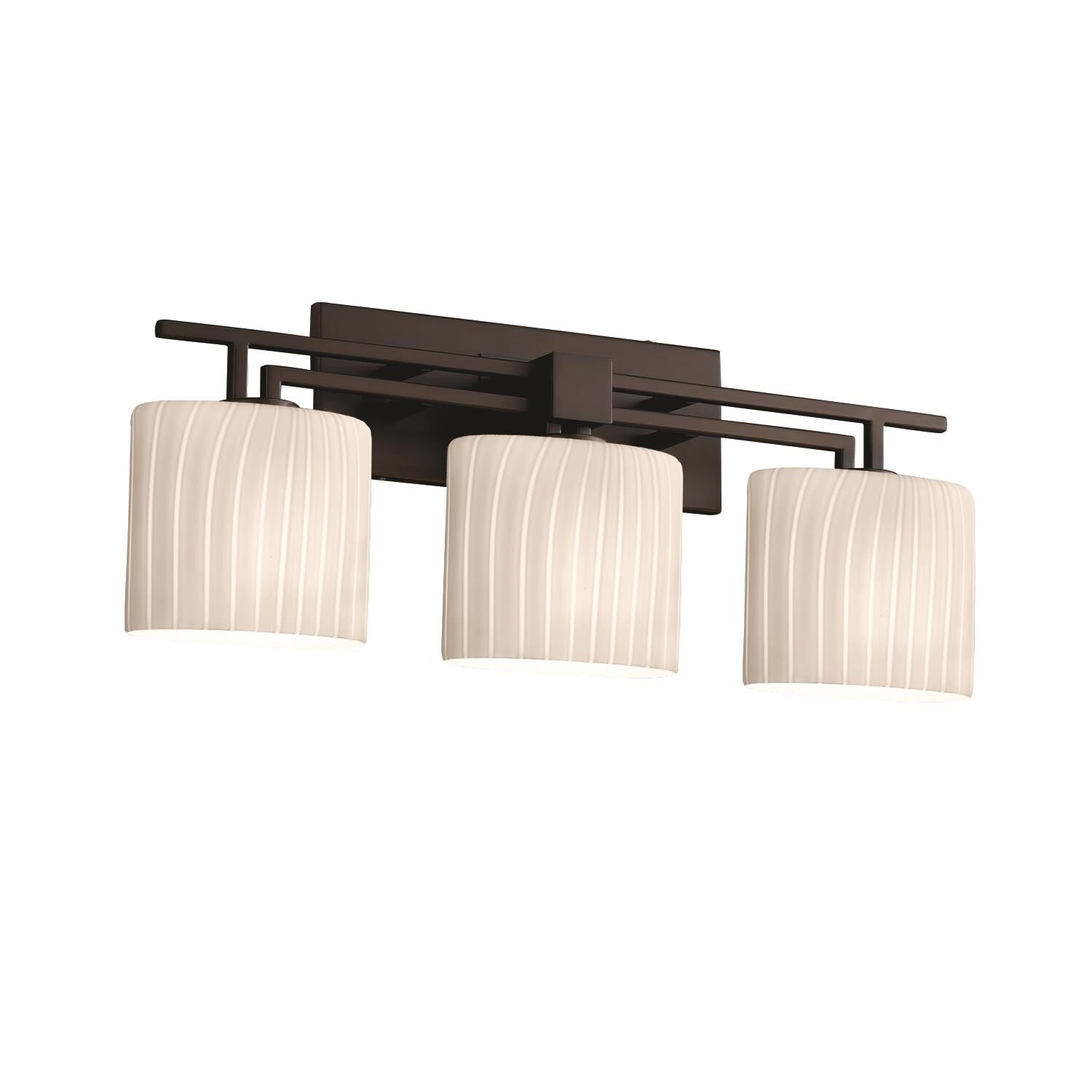 Shown in Dark Bronze finish and Artisan glass and Ribbon shade and Oval accent