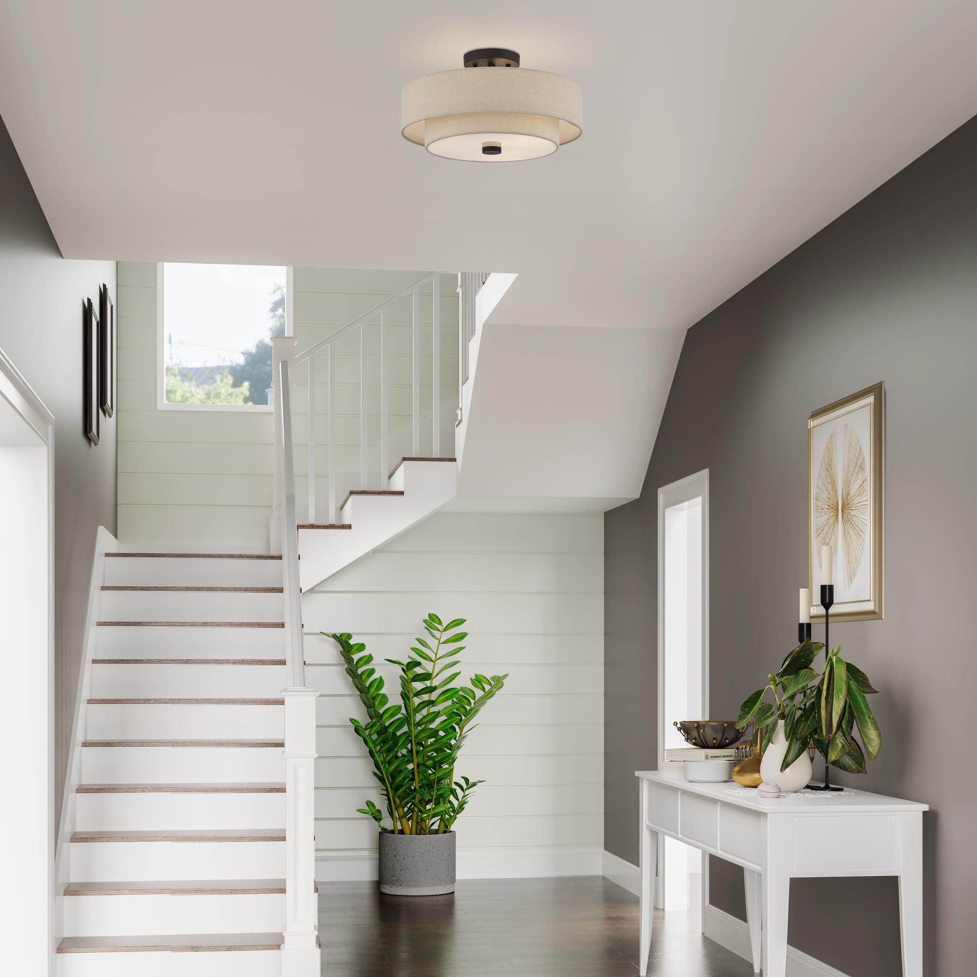 Bellingham 15 Inch Semi Flush Mount by Livex Lighting