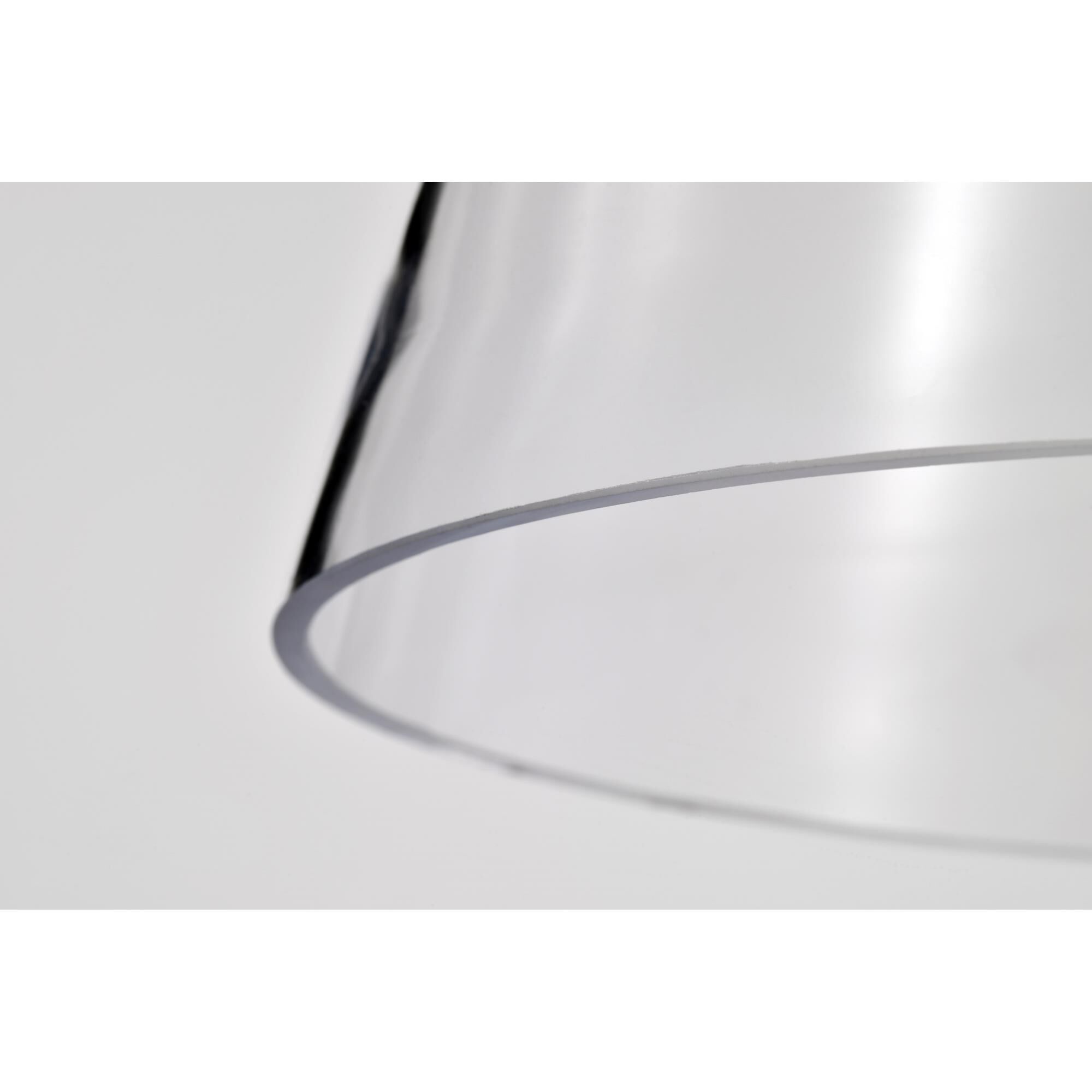 Shown in Matte Black finish and Clear K9 Bubble Crystal glass