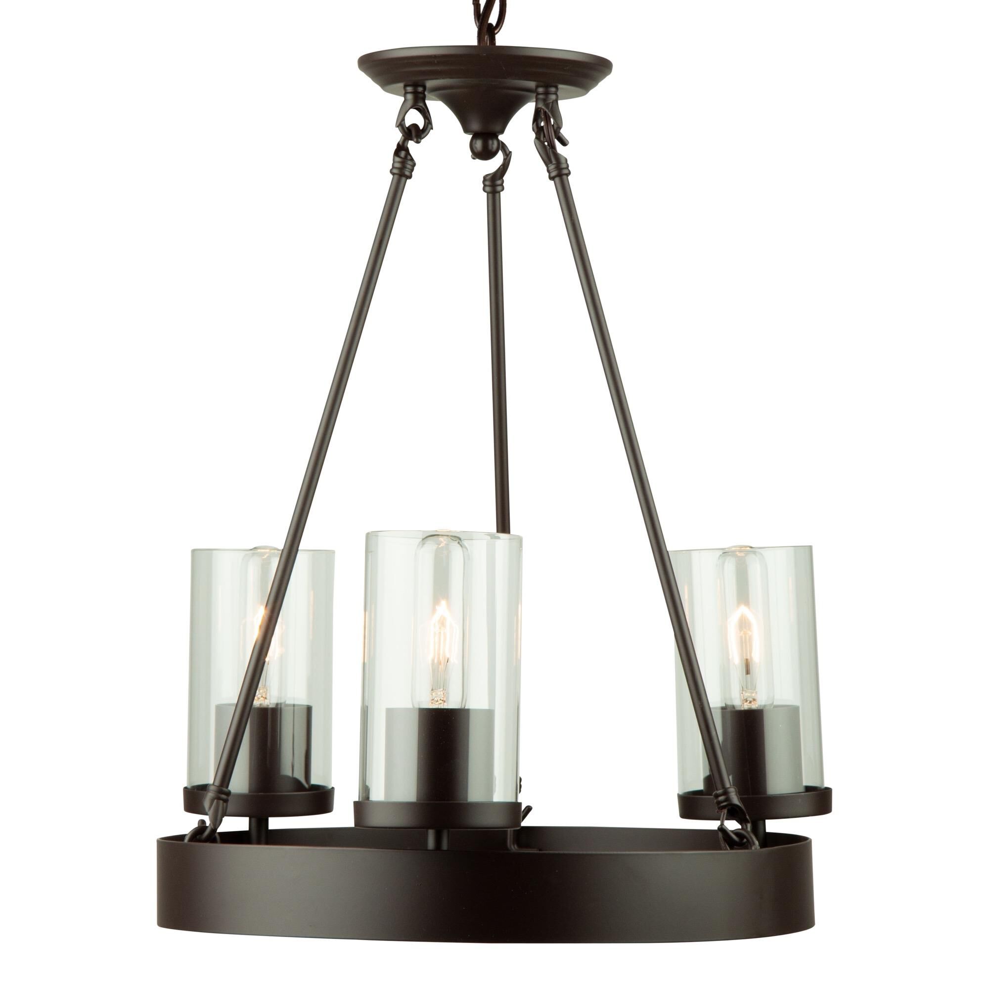 Menlo Park 17 Inch 3 Light Mini Chandelier by Artcraft