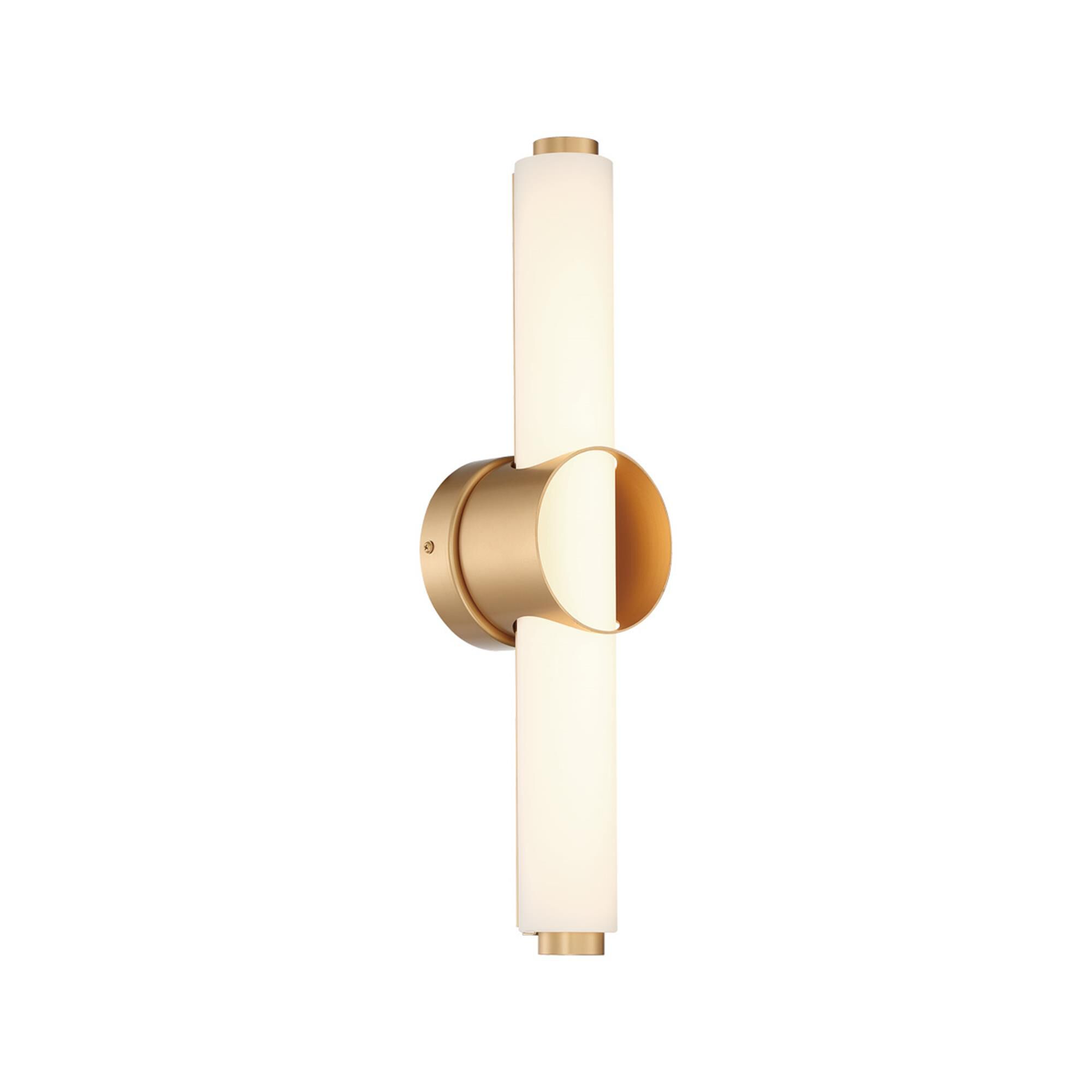 Shown in Gold finish and Opal White glass