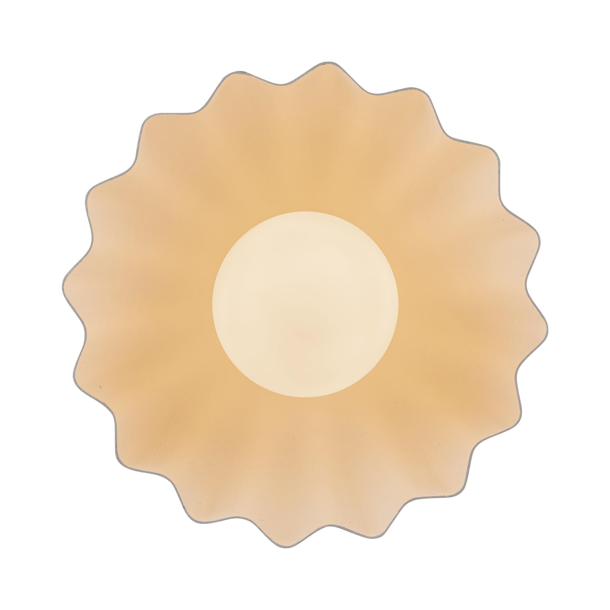 Shown in Antique White finish and Opal glass